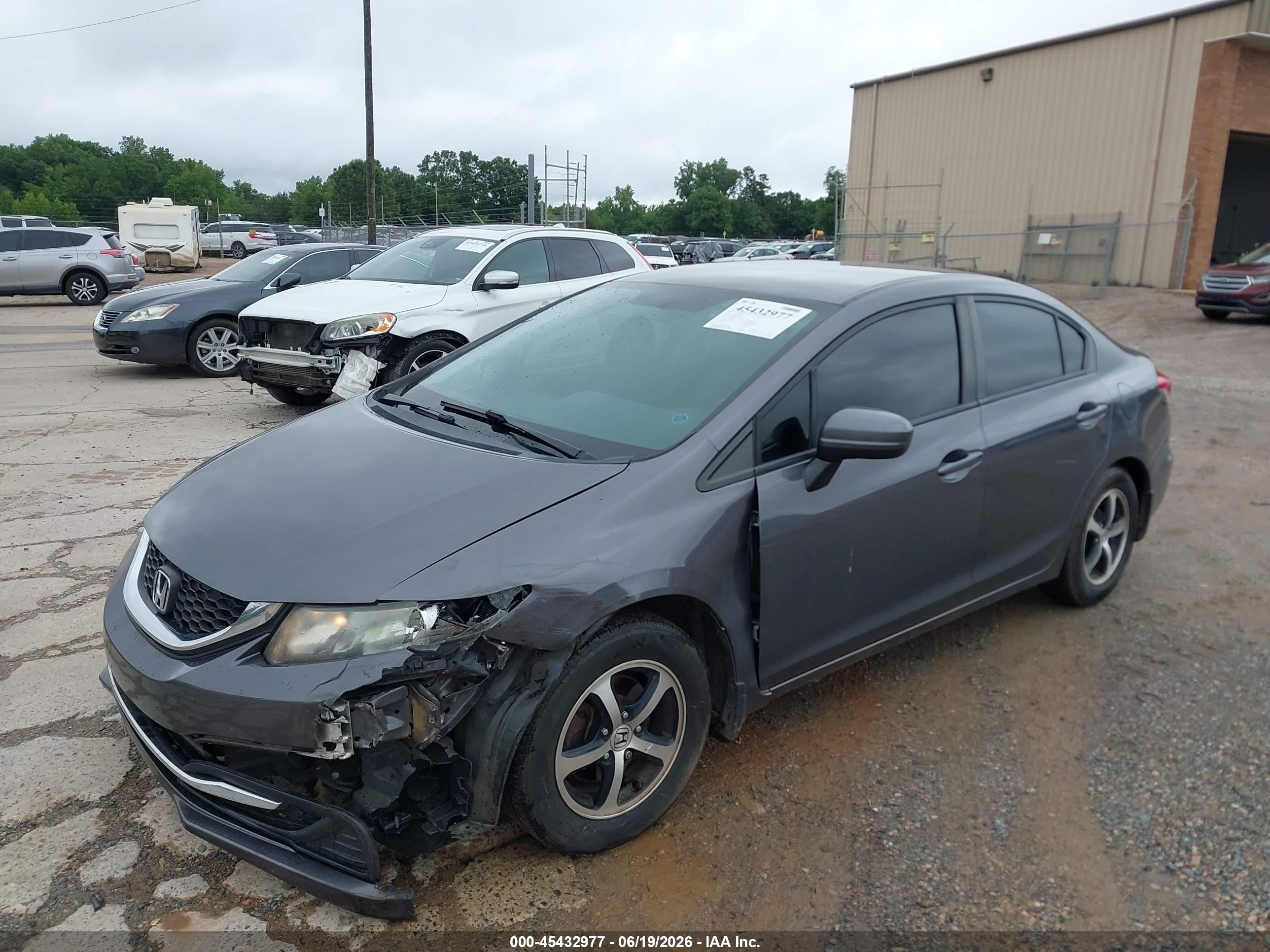 2015 Honda Civic Se Gray vin: 19XFB2F74FE119691