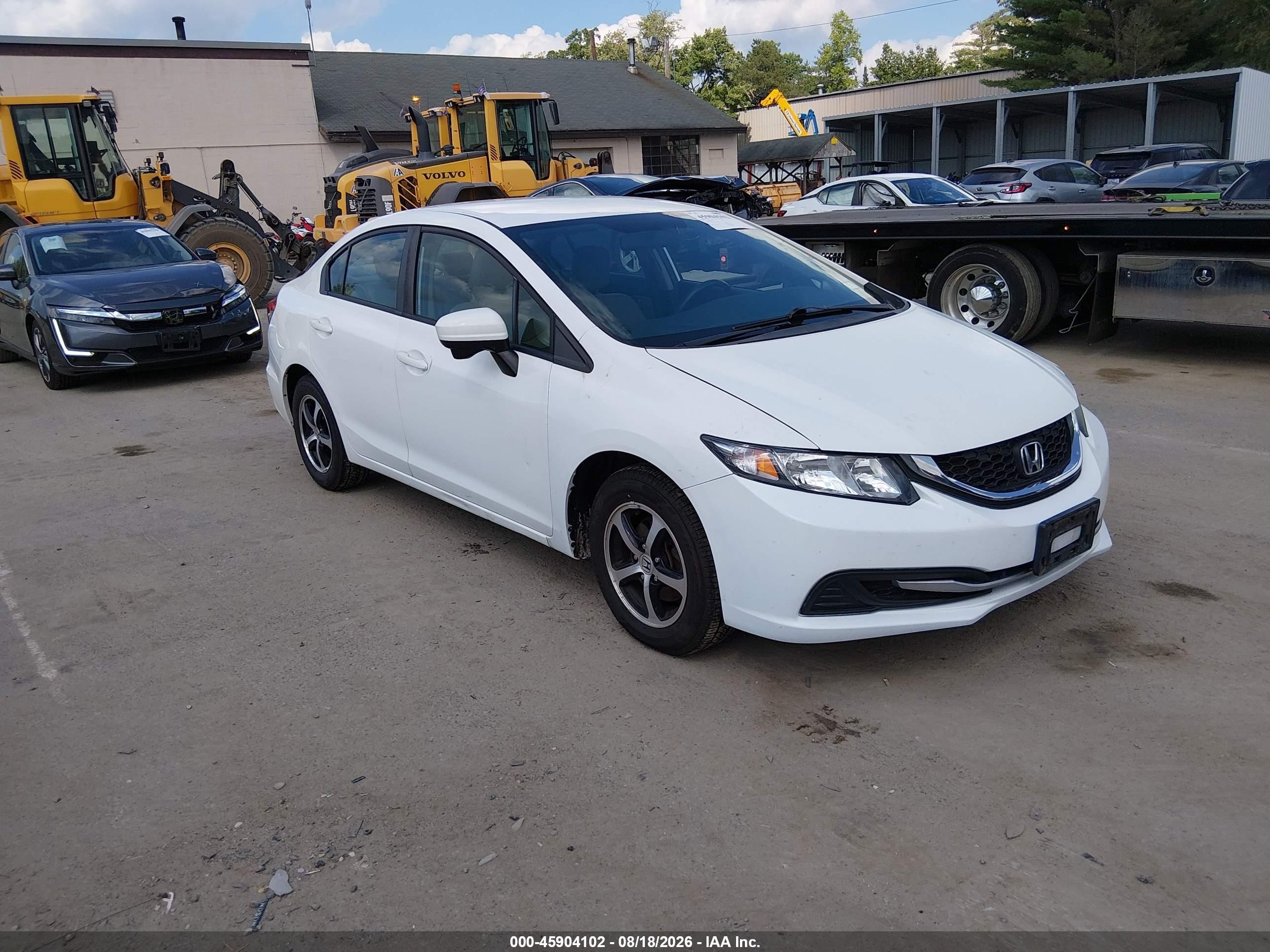 2015 Honda Civic Se White vin: 19XFB2F74FE275035