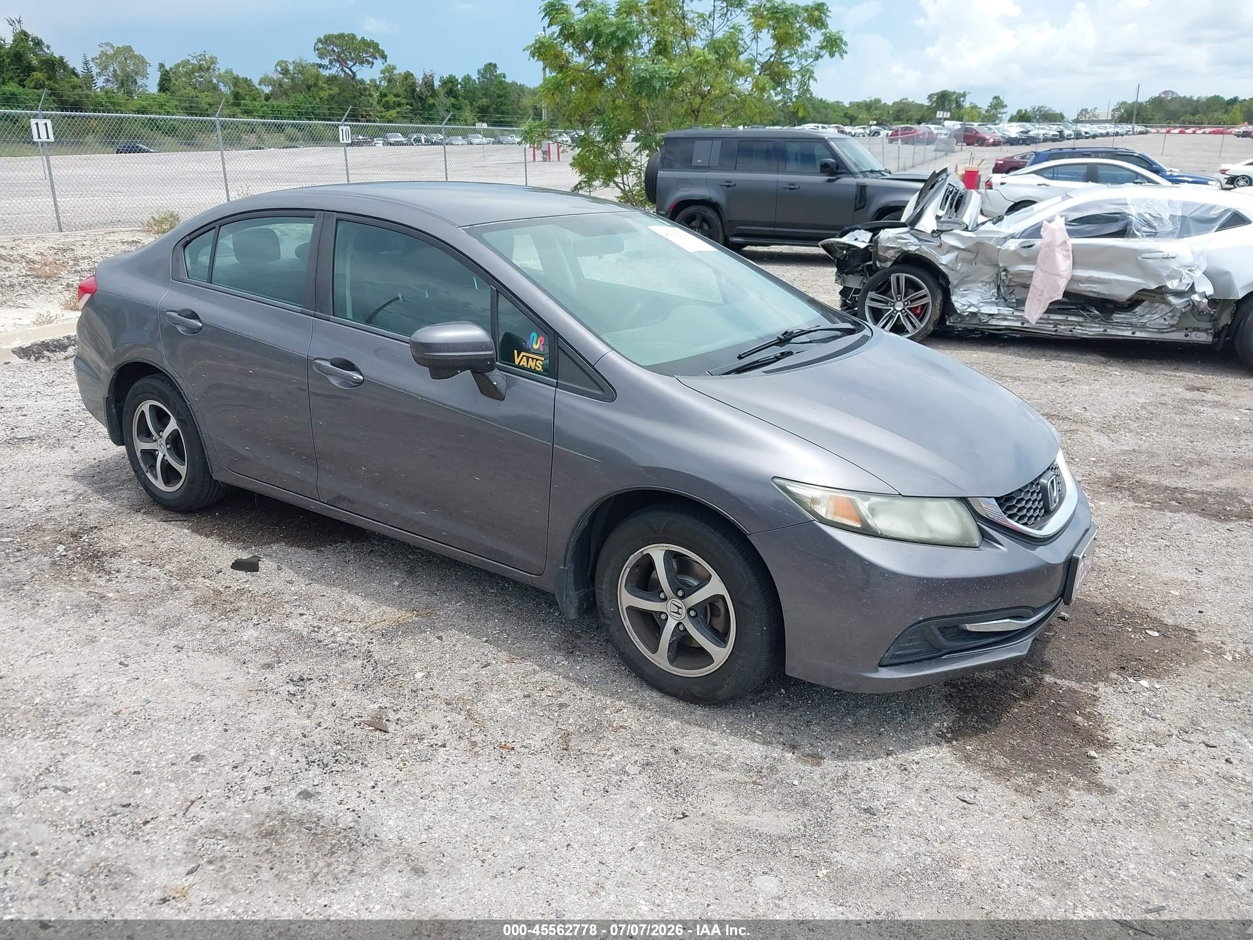 2015 Honda Civic Se Gray vin: 19XFB2F75FE010785