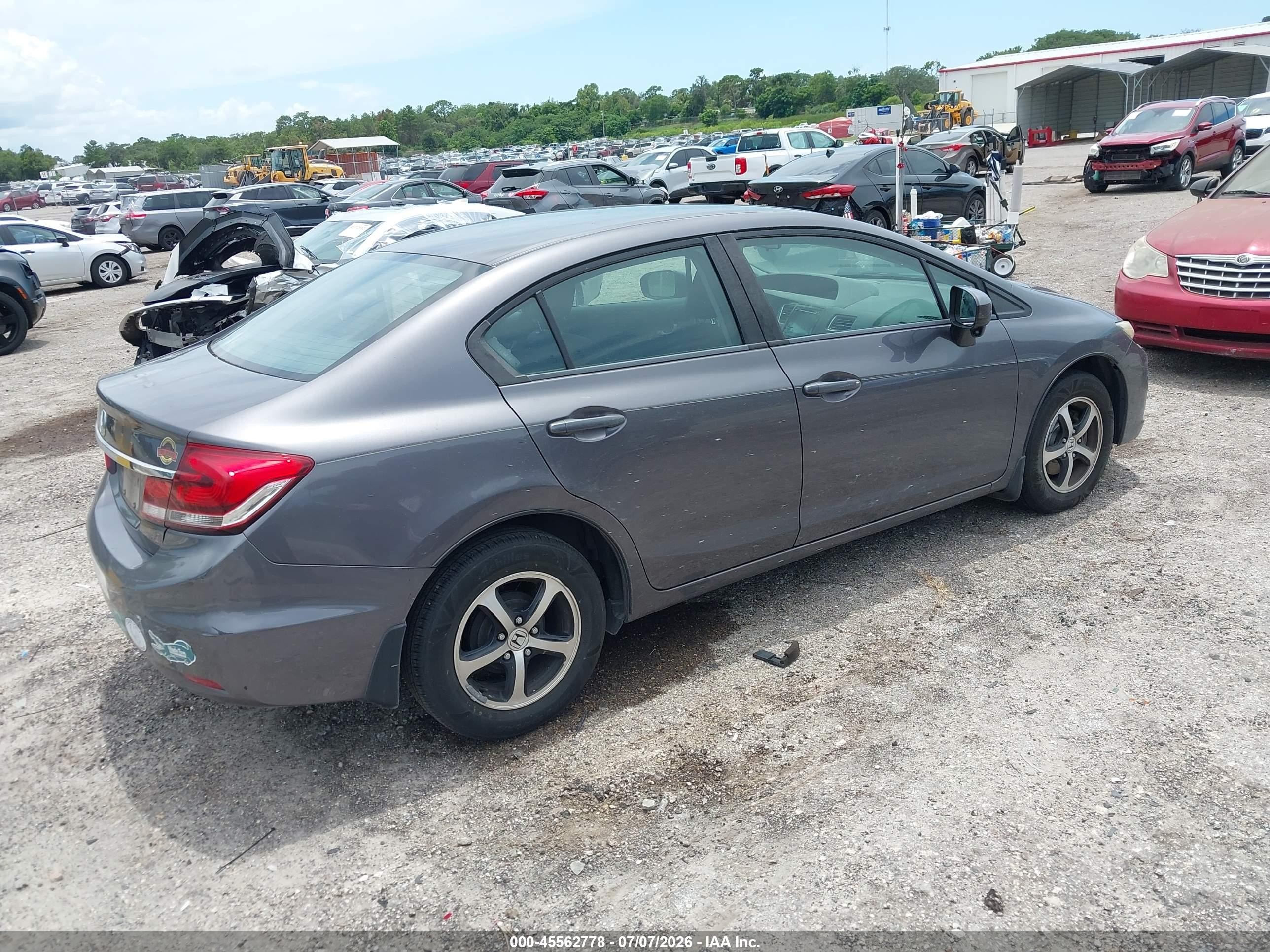 2015 Honda Civic Se Gray vin: 19XFB2F75FE010785