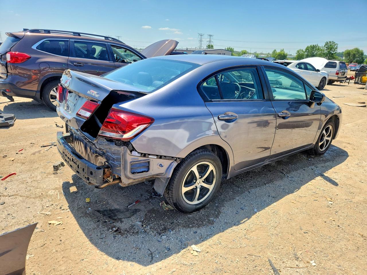 2015 Honda Civic Se Серый vin: 19XFB2F75FE047142