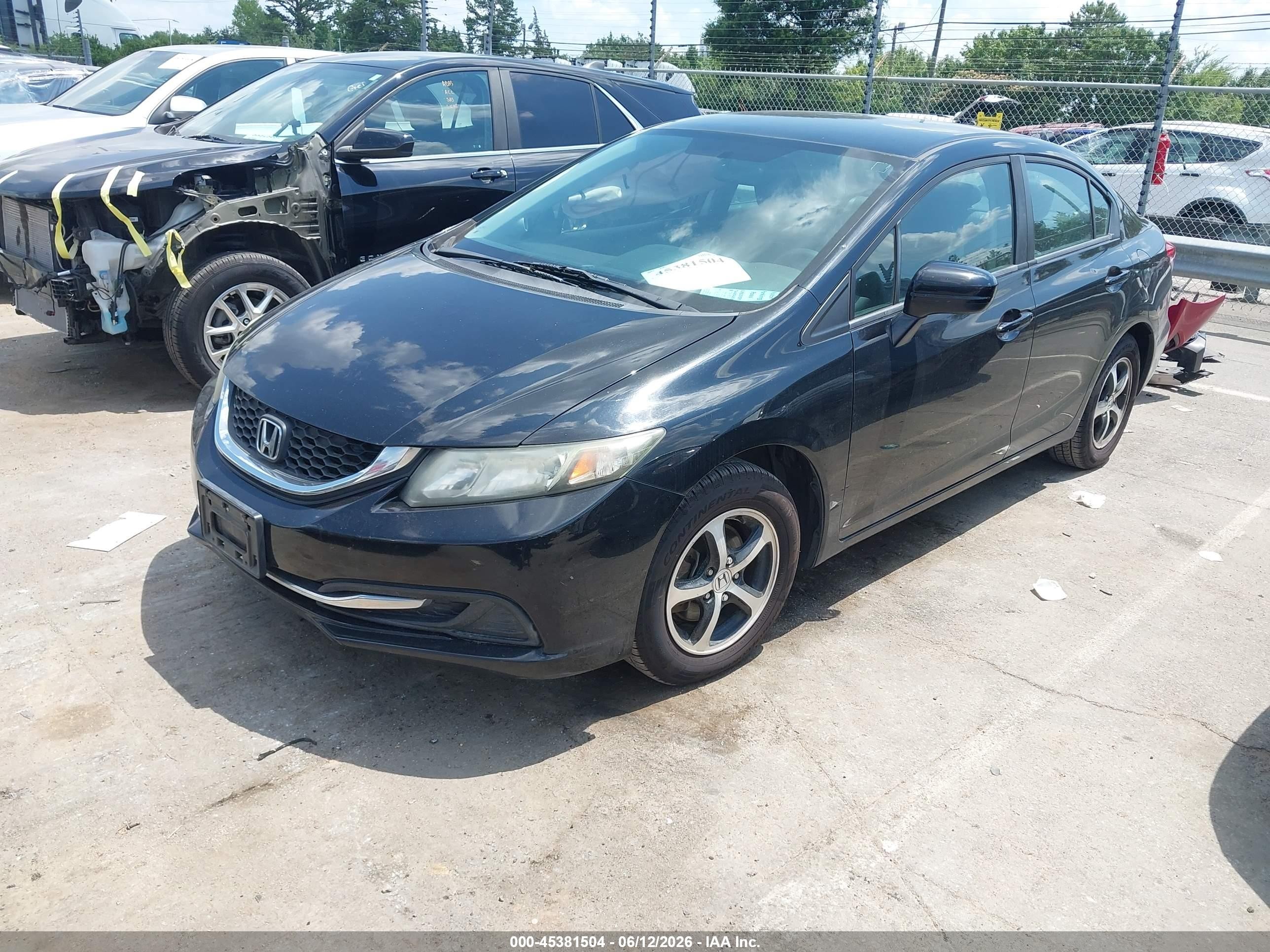 2015 Honda Civic Se Black vin: 19XFB2F75FE281216