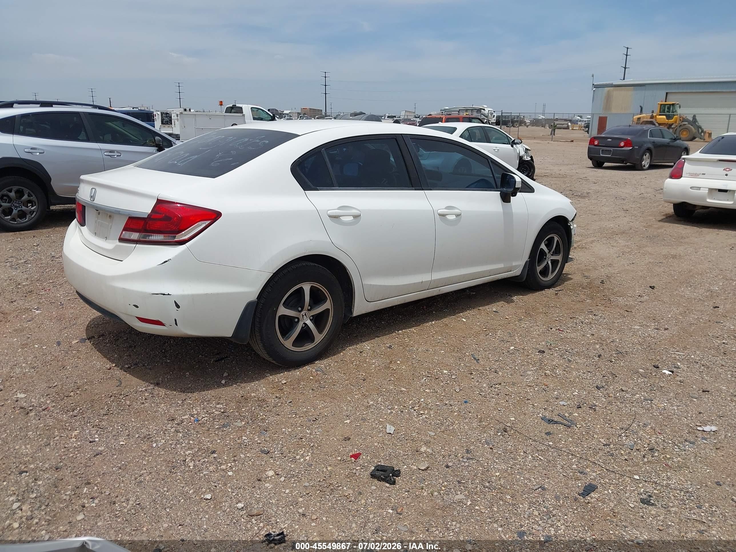 2015 Honda Civic Se White vin: 19XFB2F76FE028132