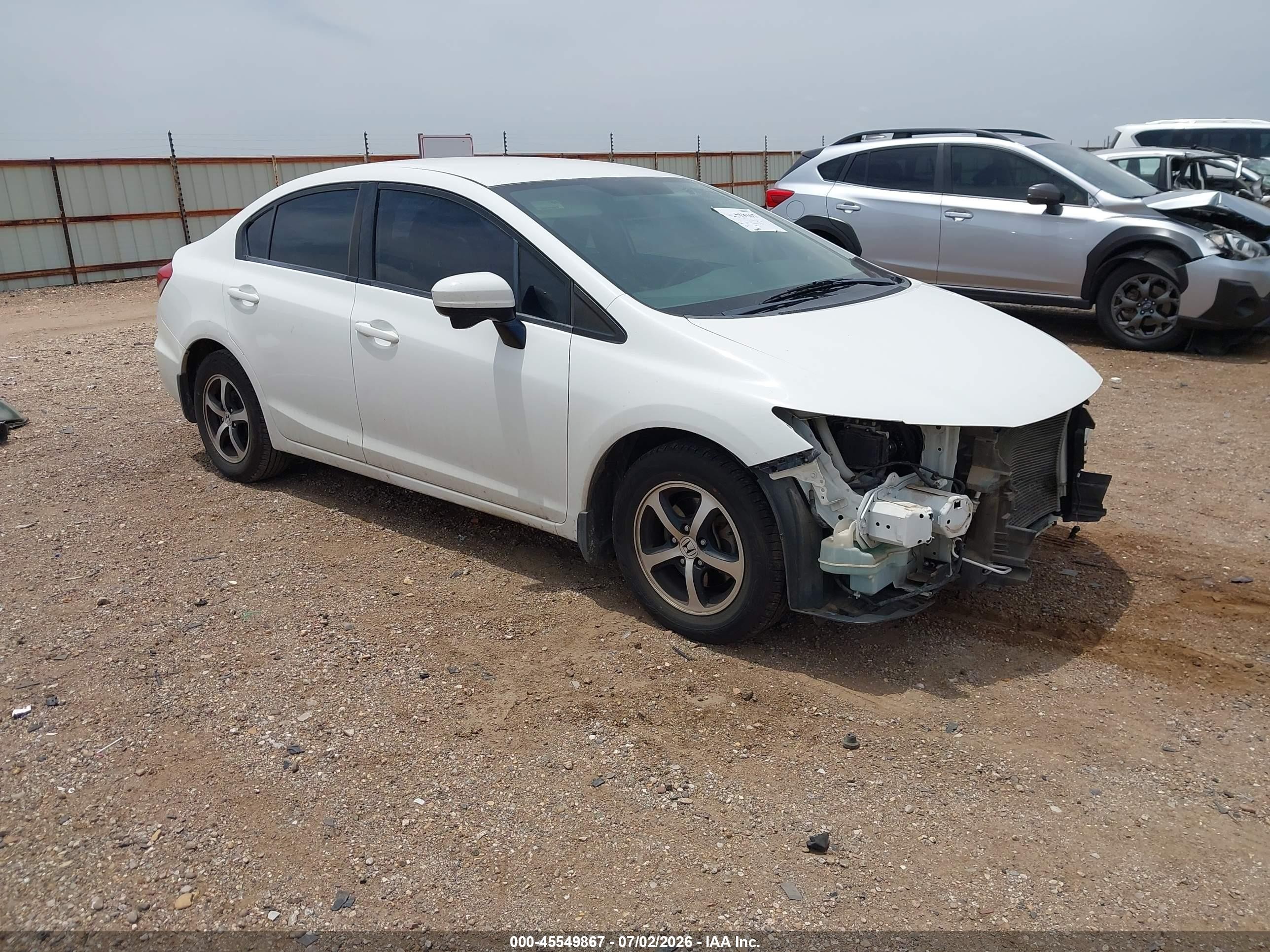 2015 Honda Civic Se White vin: 19XFB2F76FE028132