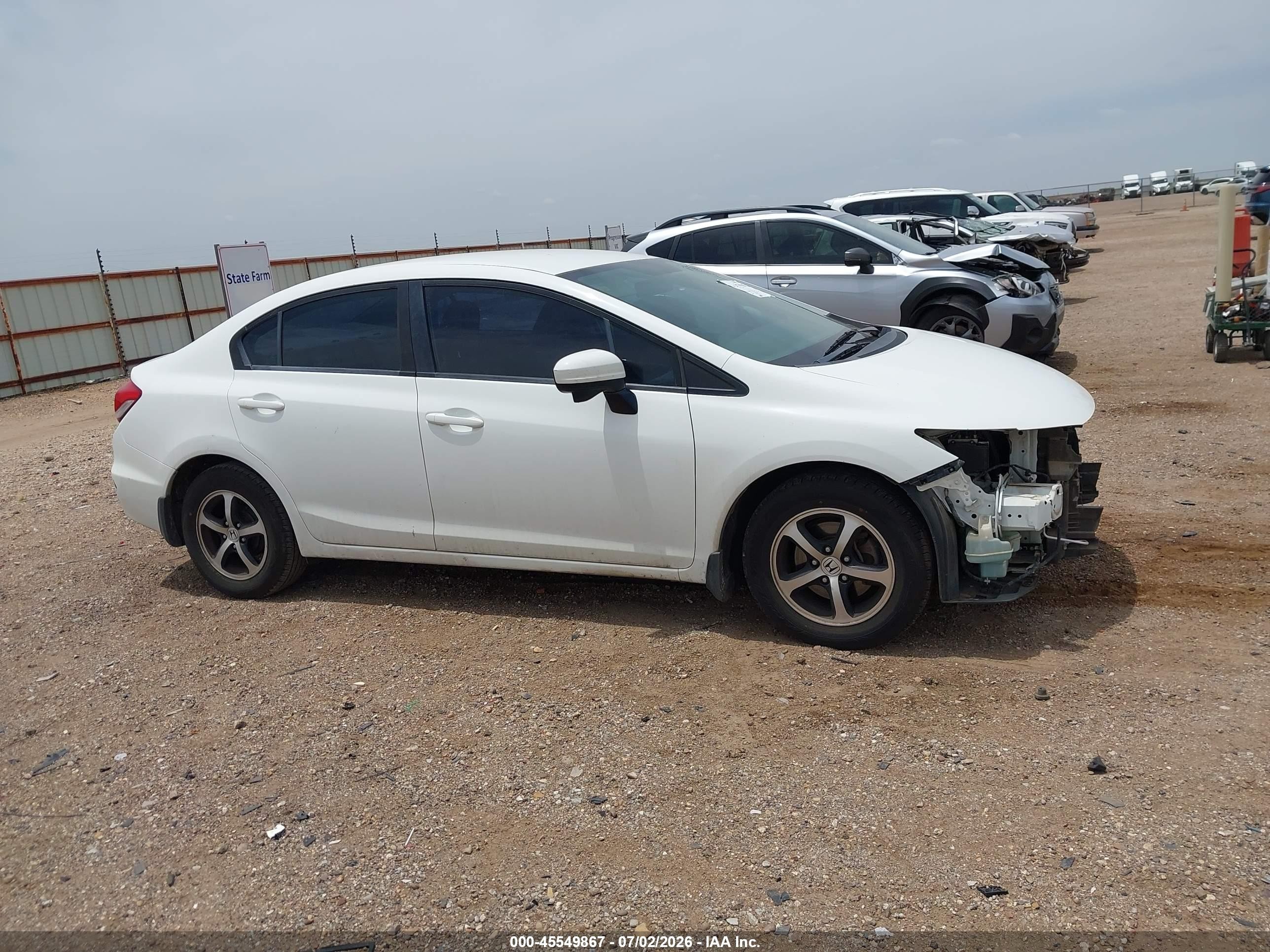 2015 Honda Civic Se White vin: 19XFB2F76FE028132