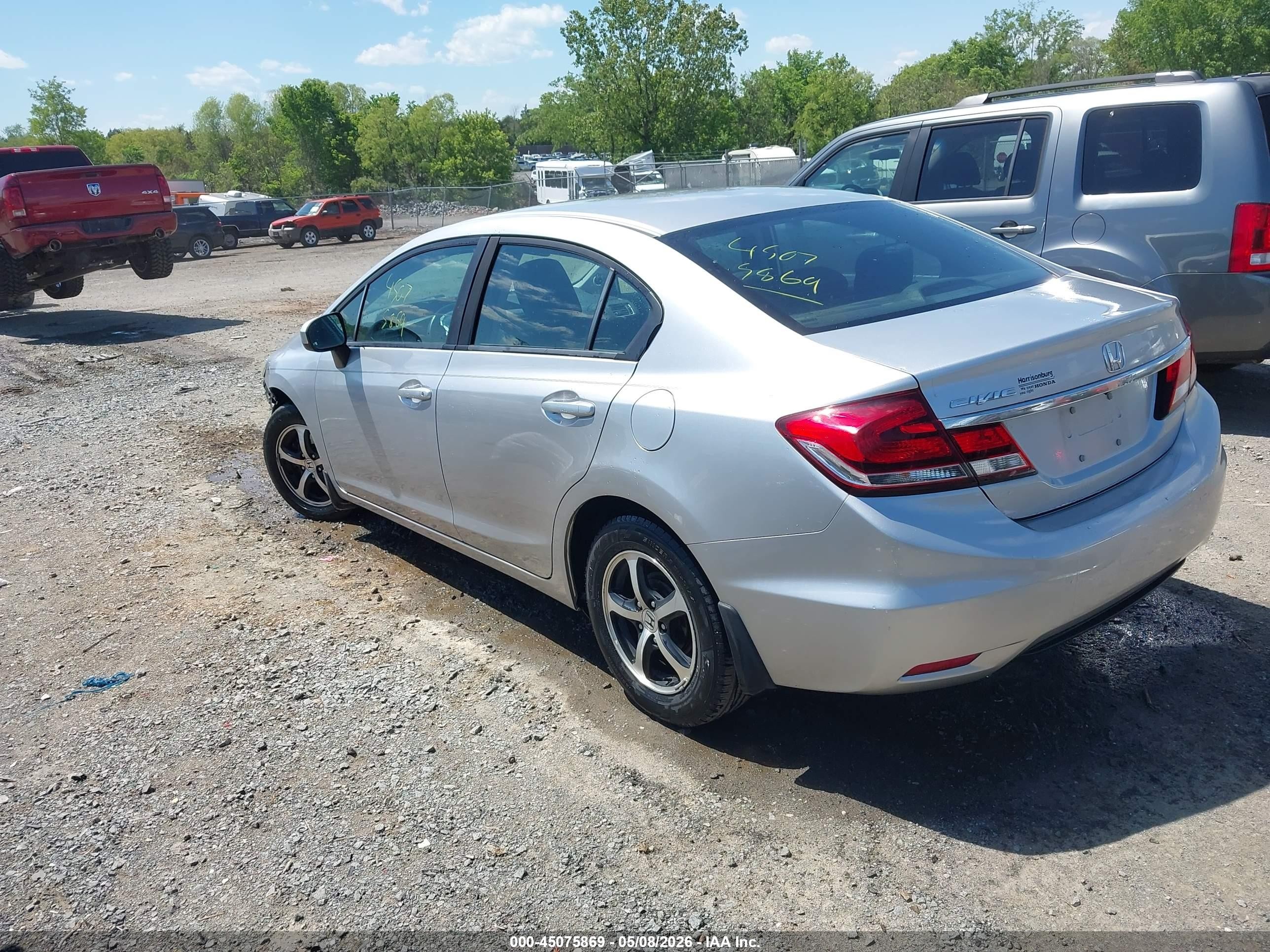 2015 Honda Civic Se Silver vin: 19XFB2F76FE057078