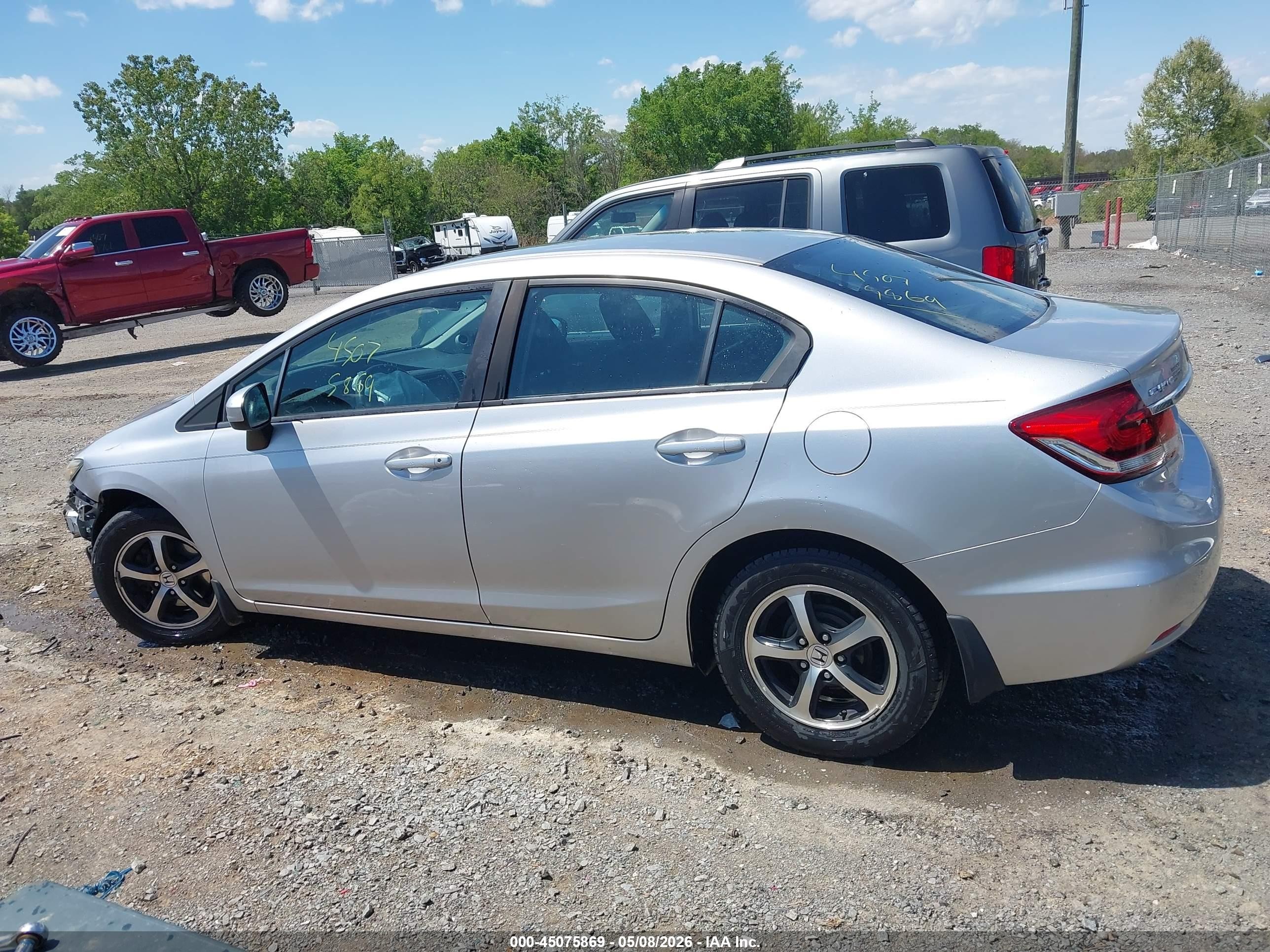 2015 Honda Civic Se Silver vin: 19XFB2F76FE057078