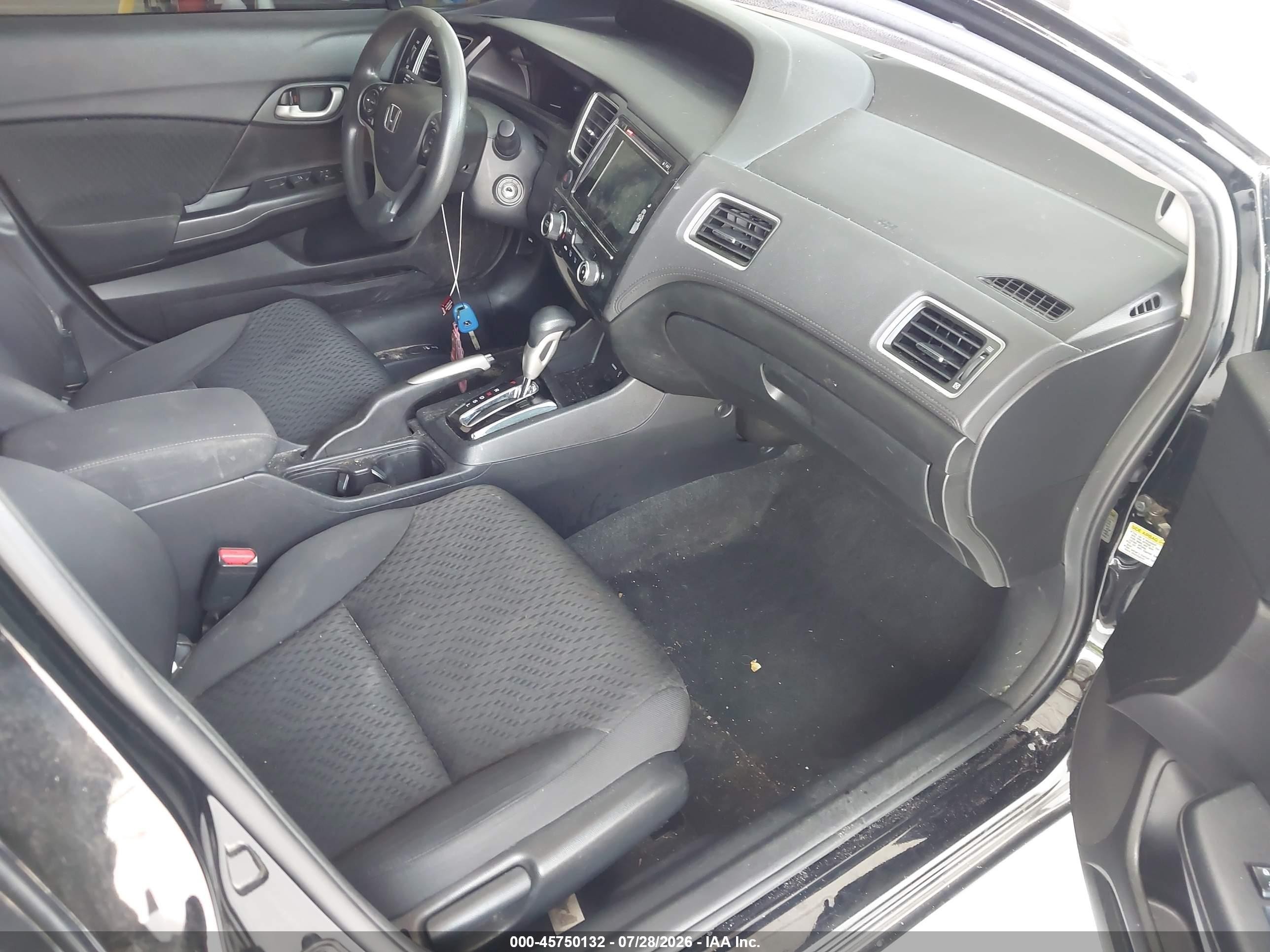 2015 Honda Civic Se Black vin: 19XFB2F76FE118638
