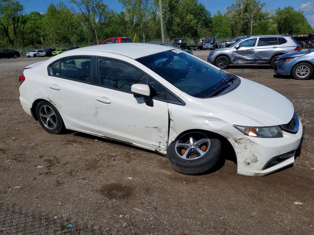 2015 Honda Civic Se White vin: 19XFB2F77FE220059