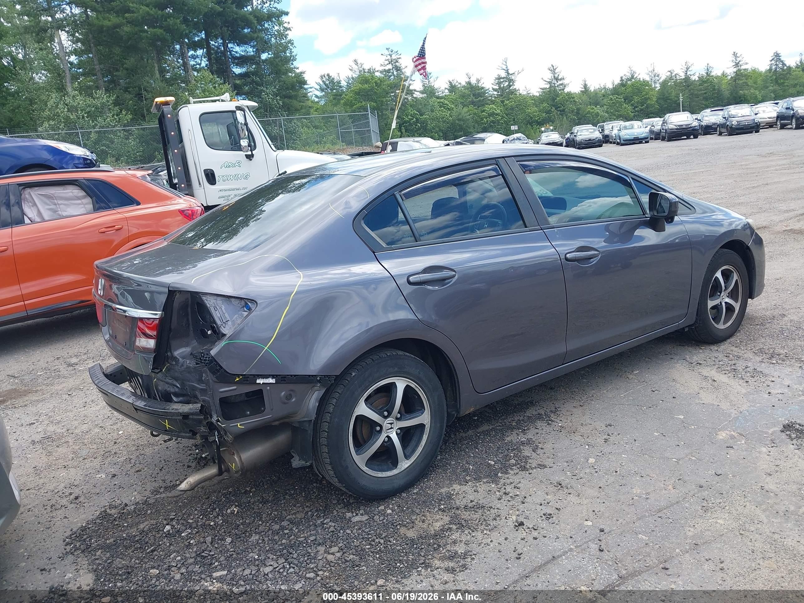 2015 Honda Civic Se Gray vin: 19XFB2F77FE288877