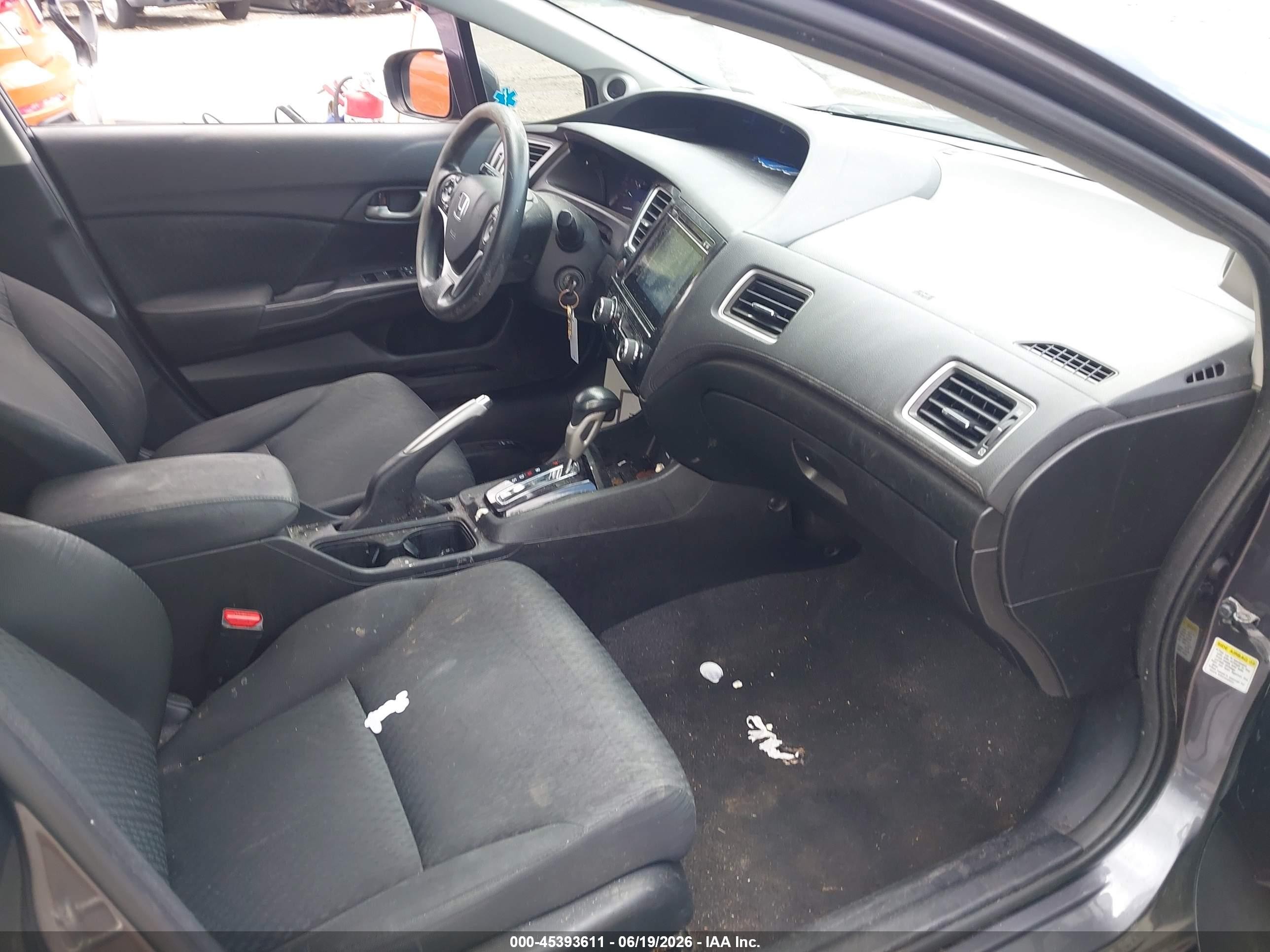 2015 Honda Civic Se Gray vin: 19XFB2F77FE288877