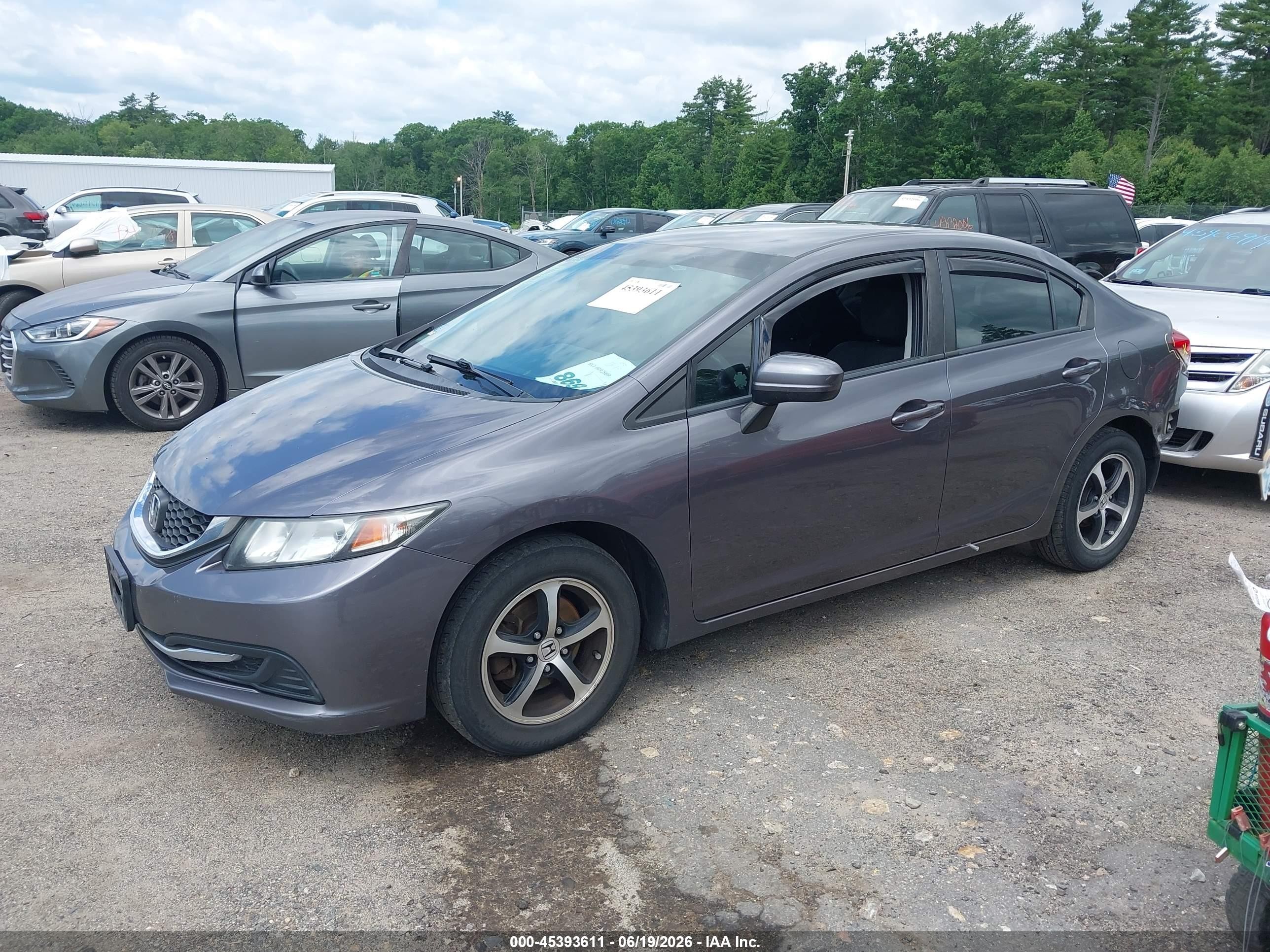 2015 Honda Civic Se Gray vin: 19XFB2F77FE288877