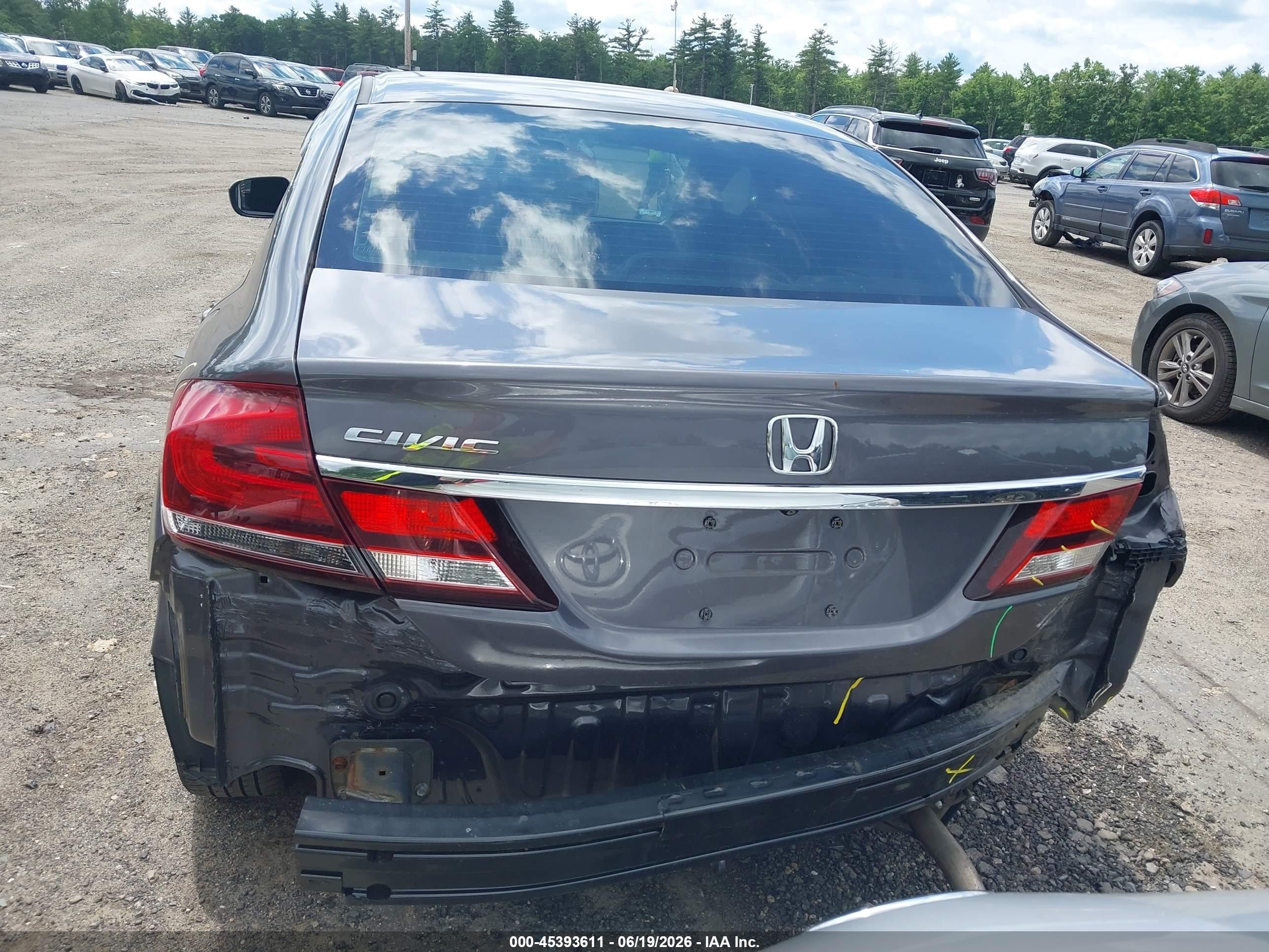 2015 Honda Civic Se Gray vin: 19XFB2F77FE288877