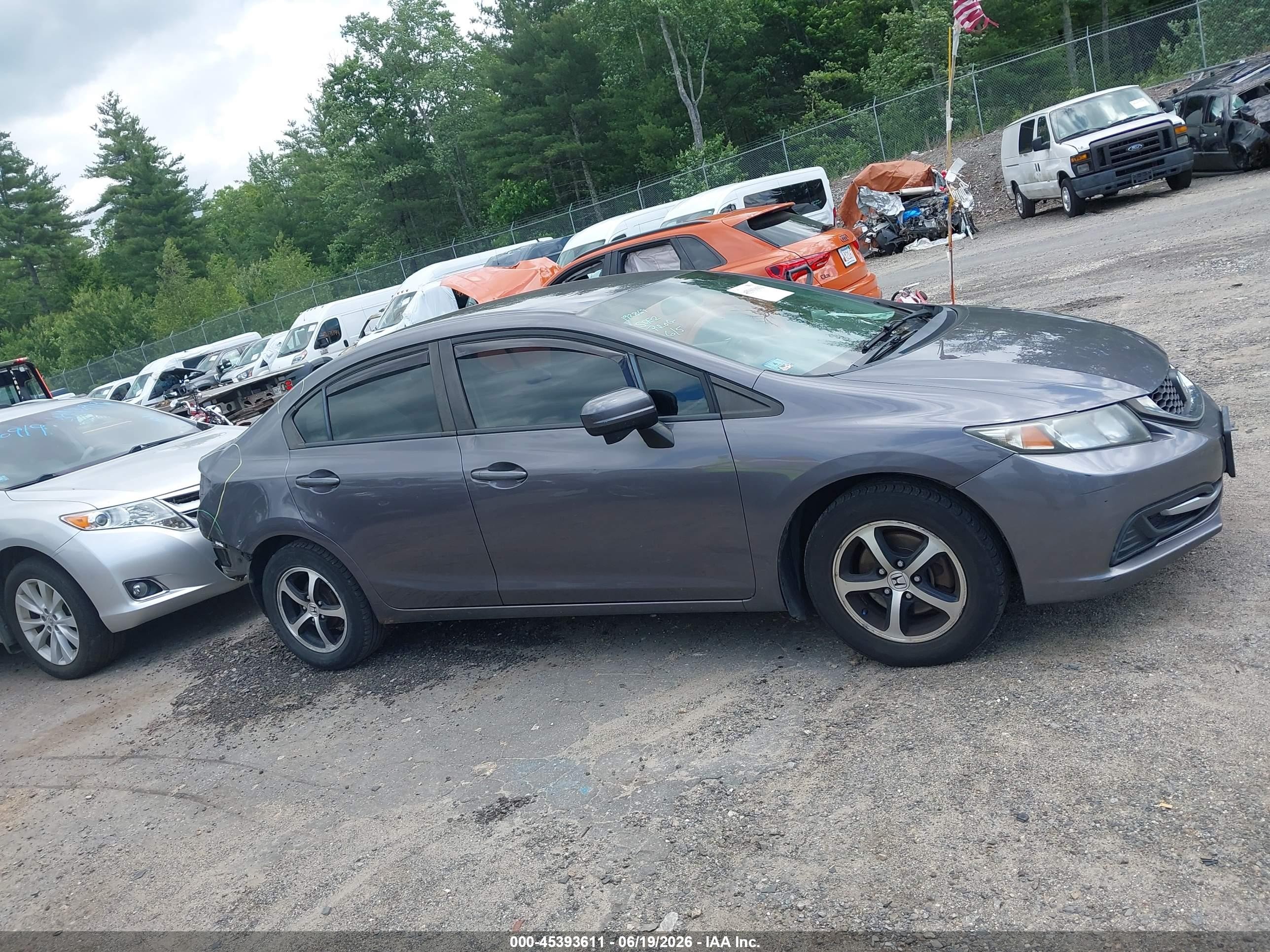 2015 Honda Civic Se Gray vin: 19XFB2F77FE288877
