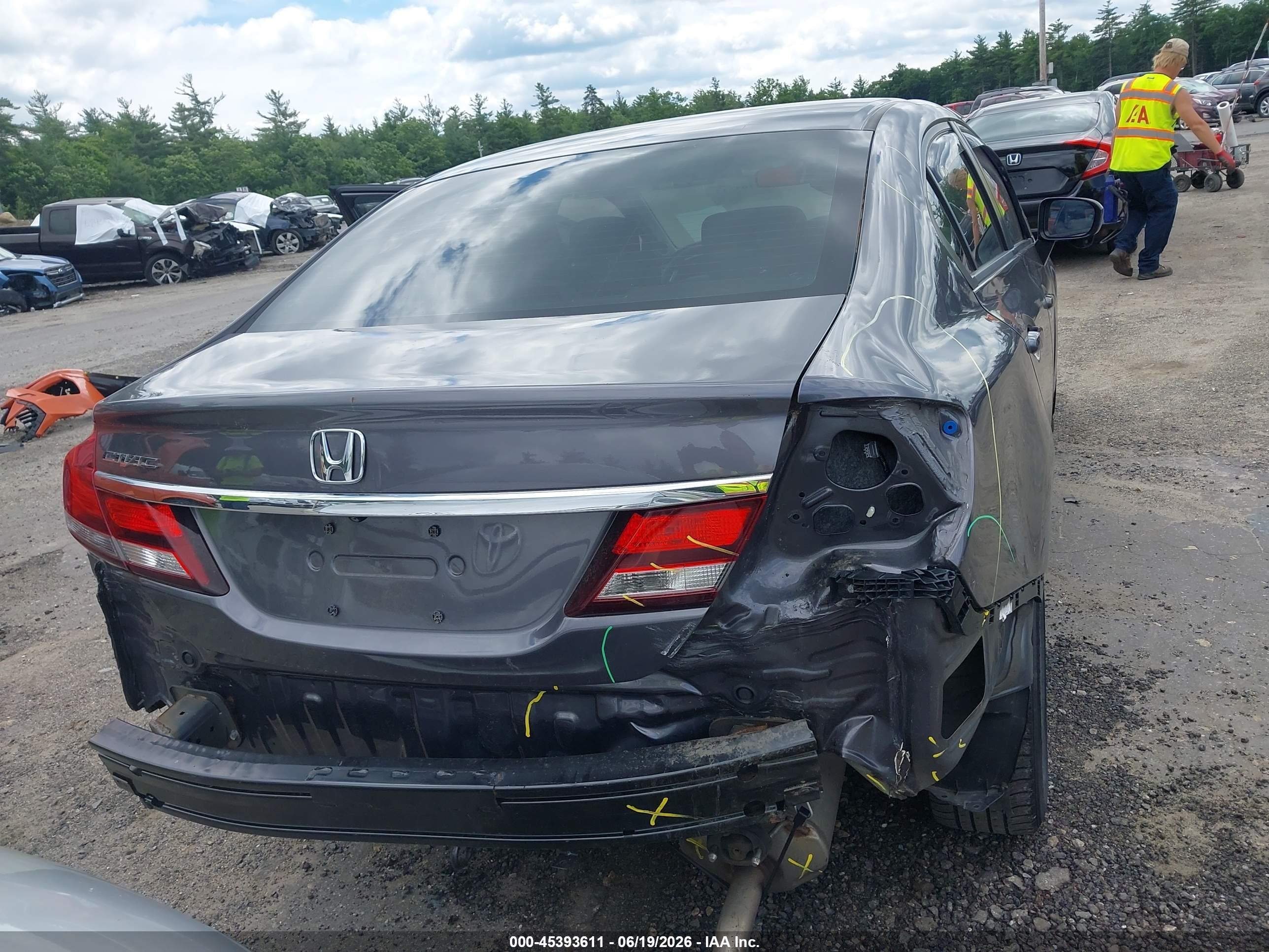 2015 Honda Civic Se Gray vin: 19XFB2F77FE288877