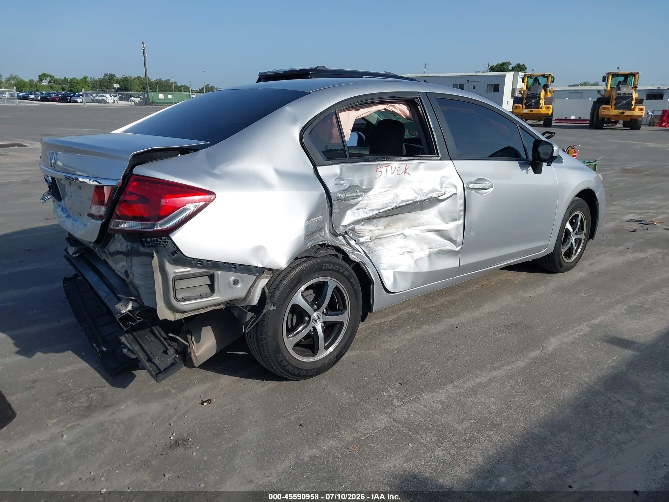 2015 Honda Civic Se Silver vin: 19XFB2F78FE104899