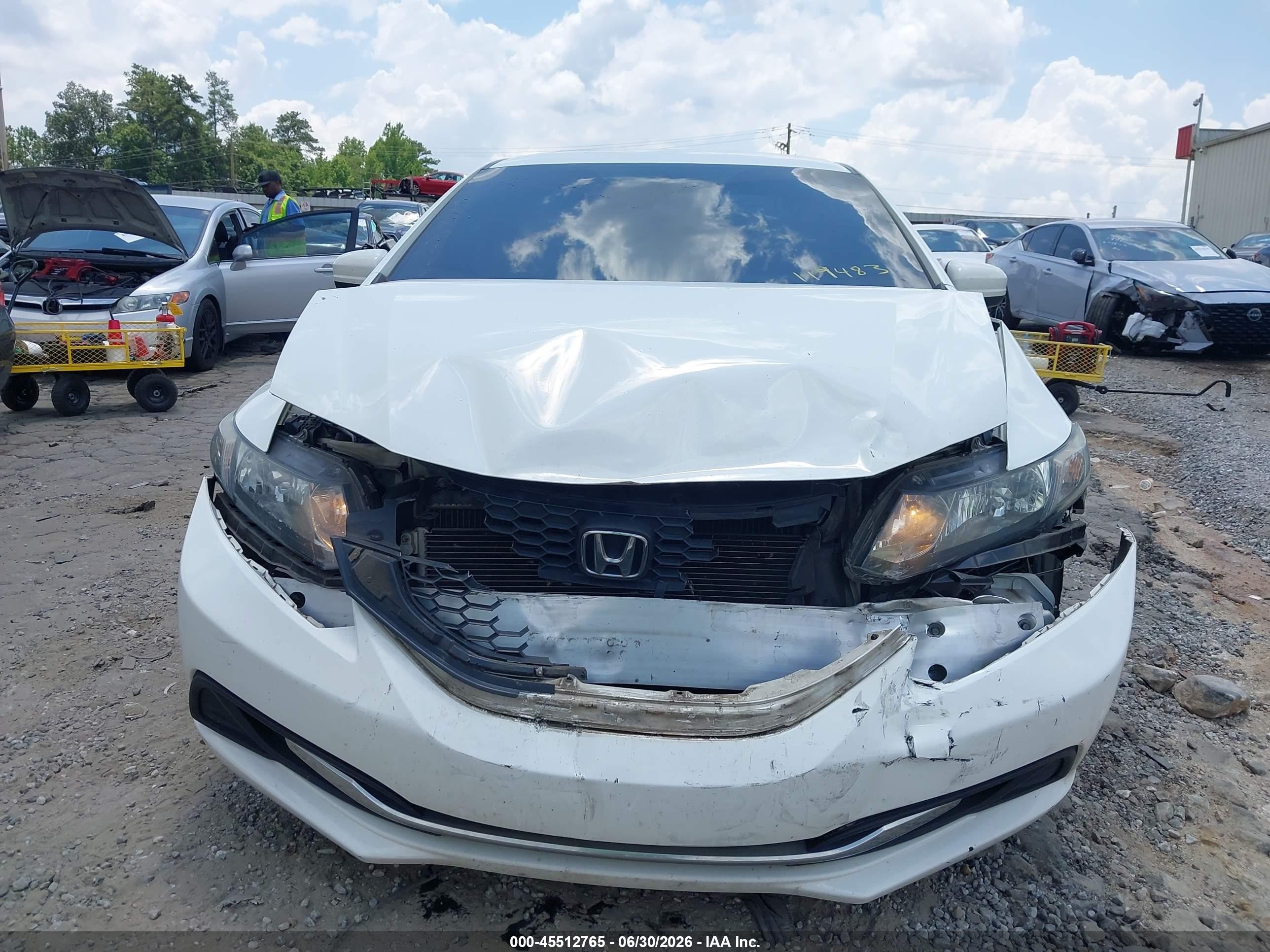 2015 Honda Civic Se White vin: 19XFB2F78FE119483