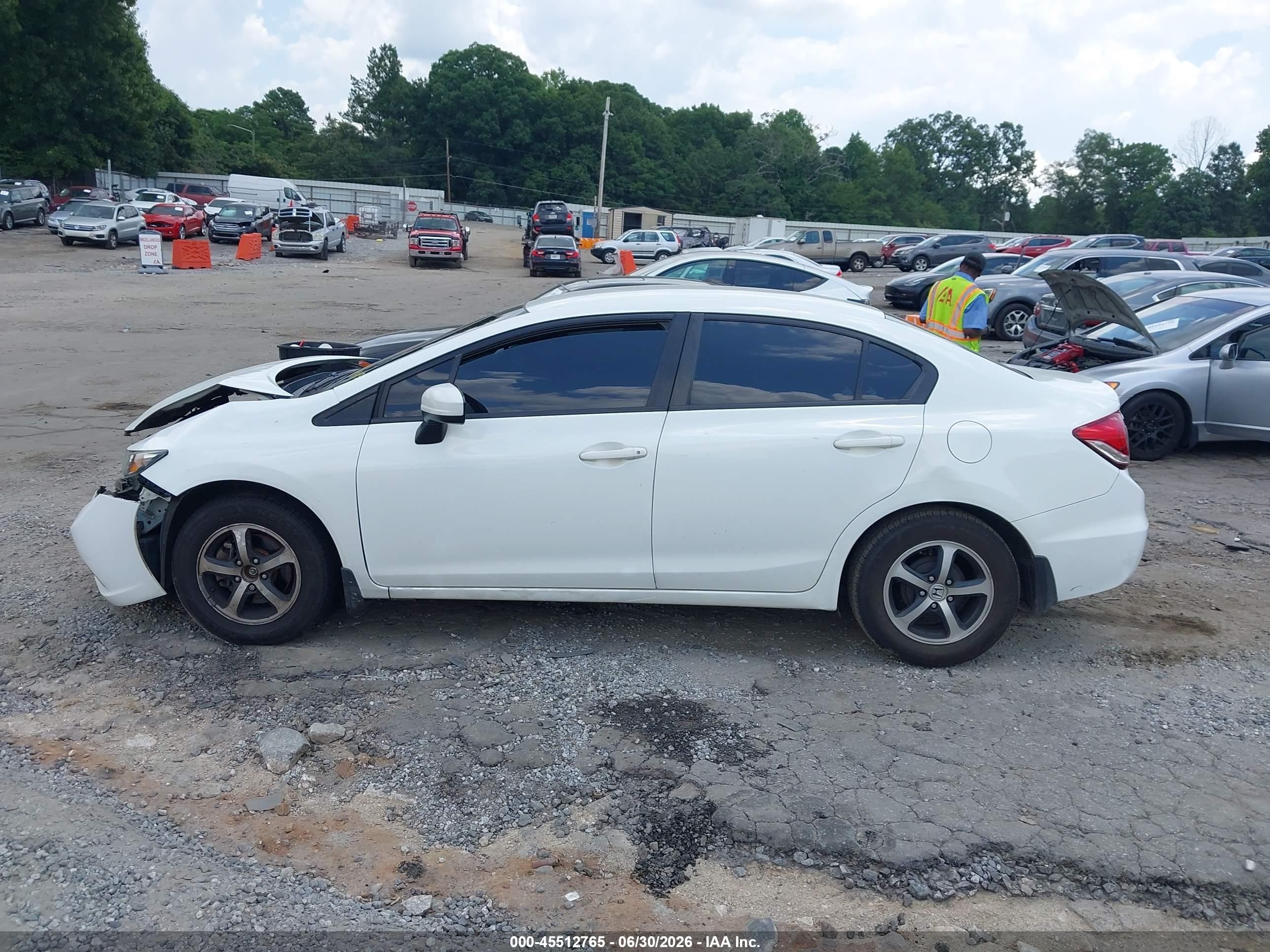 2015 Honda Civic Se White vin: 19XFB2F78FE119483