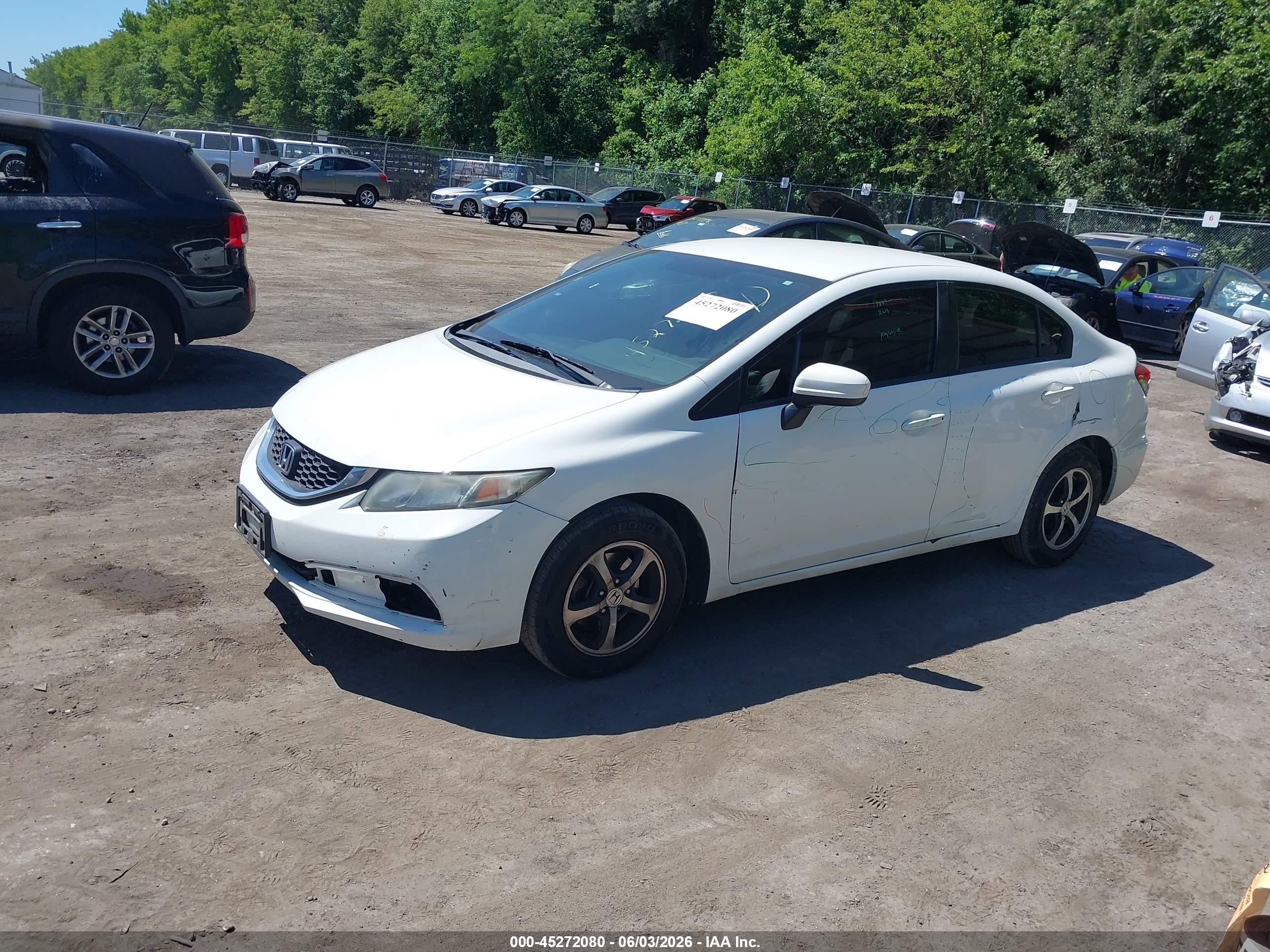 2015 Honda Civic Se Белый vin: 19XFB2F78FE703625