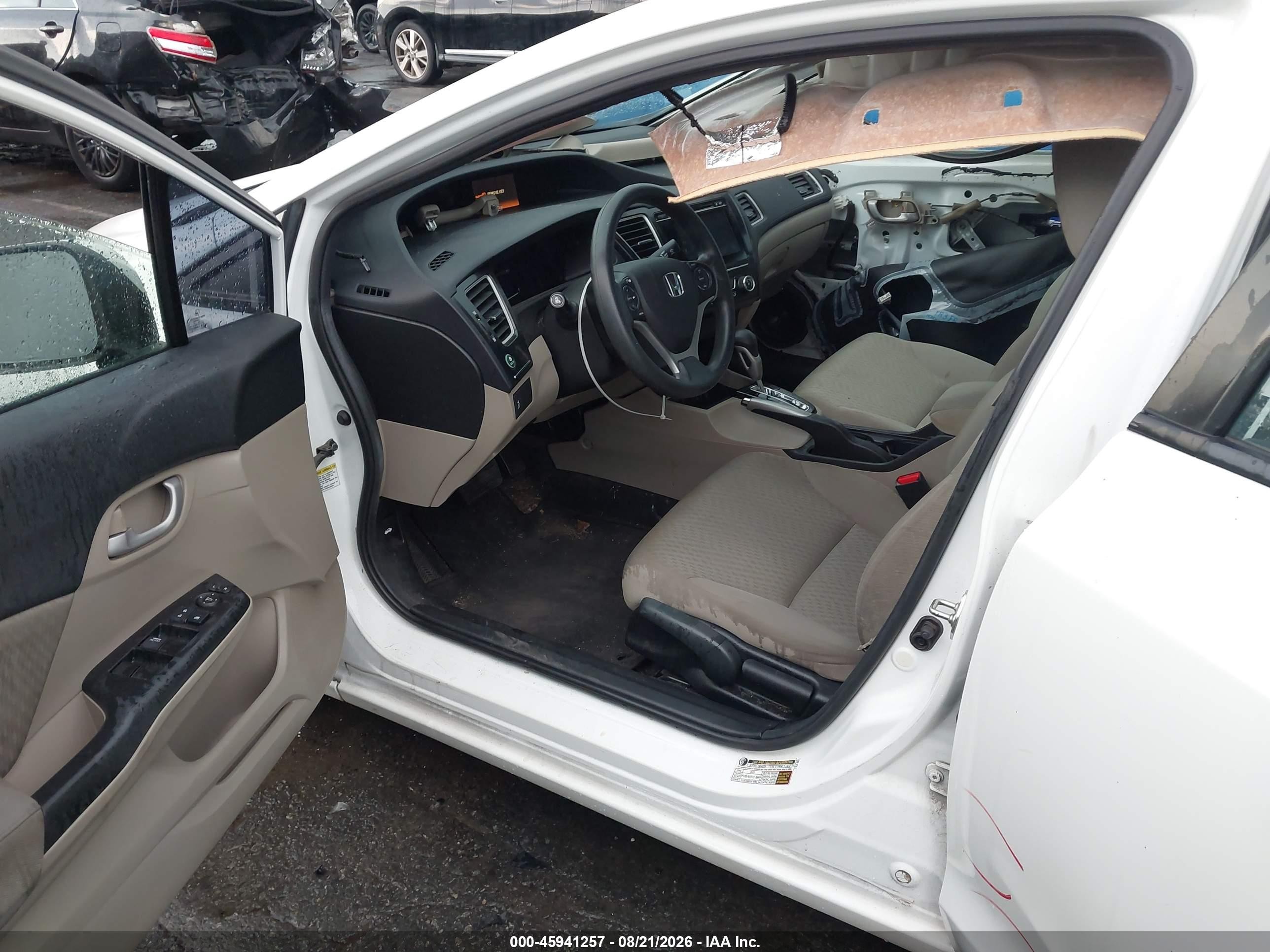 2015 Honda Civic Se White vin: 19XFB2F79FE106645