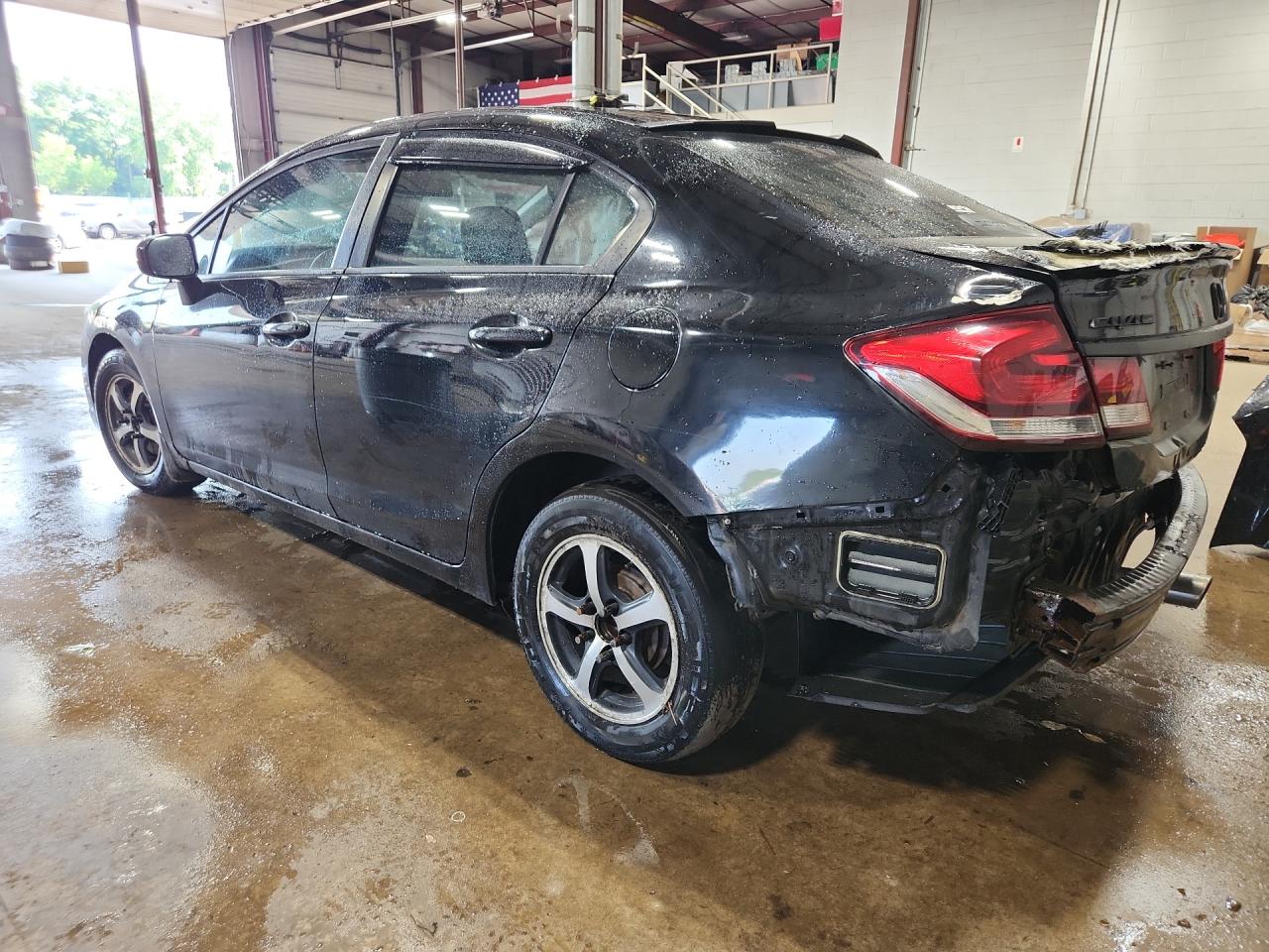 2015 Honda Civic Se Black vin: 19XFB2F79FE217437 Damage: Left Qtr Panel, Dent(S) W/ Paint Dmg, 5 To 6 Inches