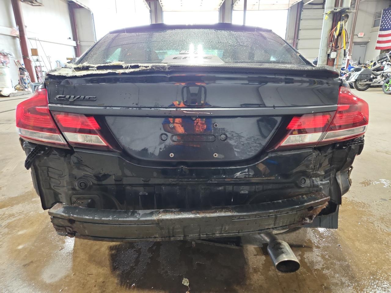 2015 Honda Civic Se Black vin: 19XFB2F79FE217437 Damage: Deck Lid, Dent(S) W/ Paint Dmg, 8 To 9 Inches