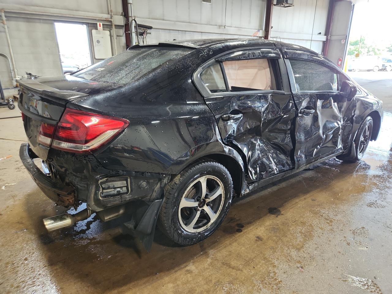 2015 Honda Civic Se Black vin: 19XFB2F79FE217437 Damage: Right Qtr Panel, Dent(S) W/ Paint Dmg, > 12 Inches