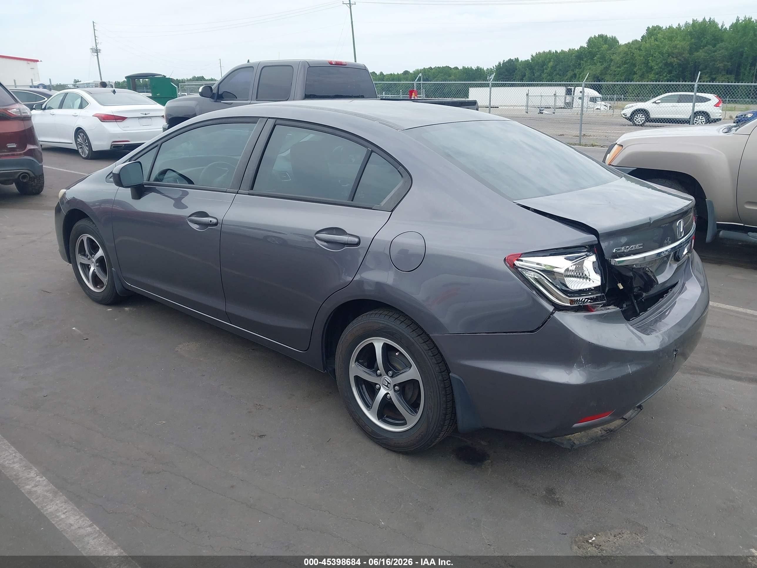 2015 Honda Civic Se Gray vin: 19XFB2F7XFE007509
