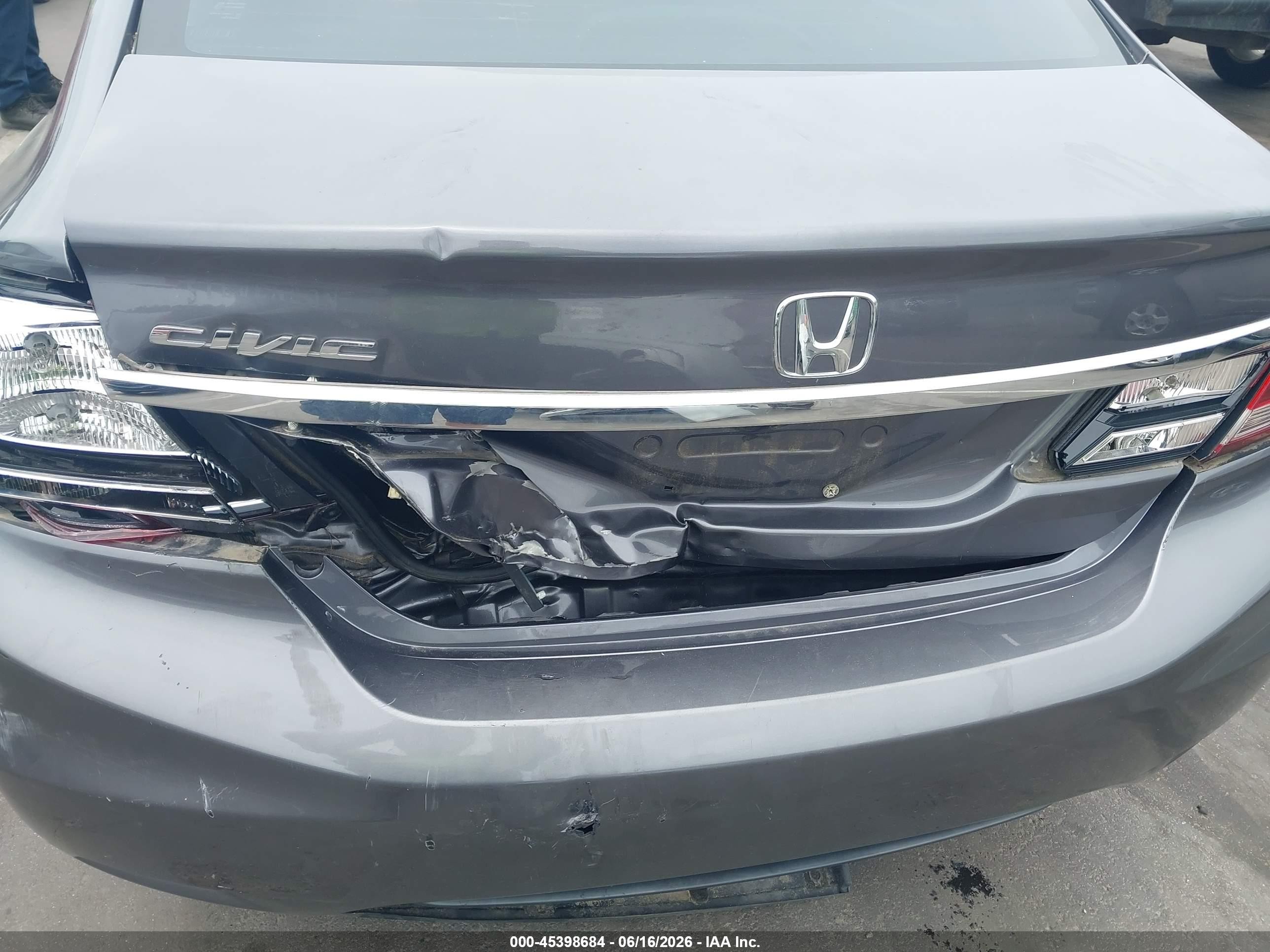 2015 Honda Civic Se Gray vin: 19XFB2F7XFE007509