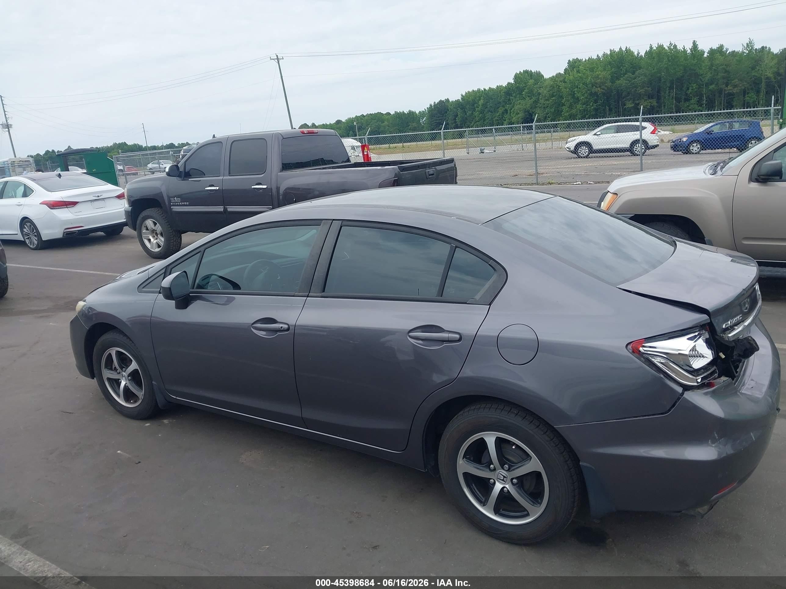 2015 Honda Civic Se Gray vin: 19XFB2F7XFE007509