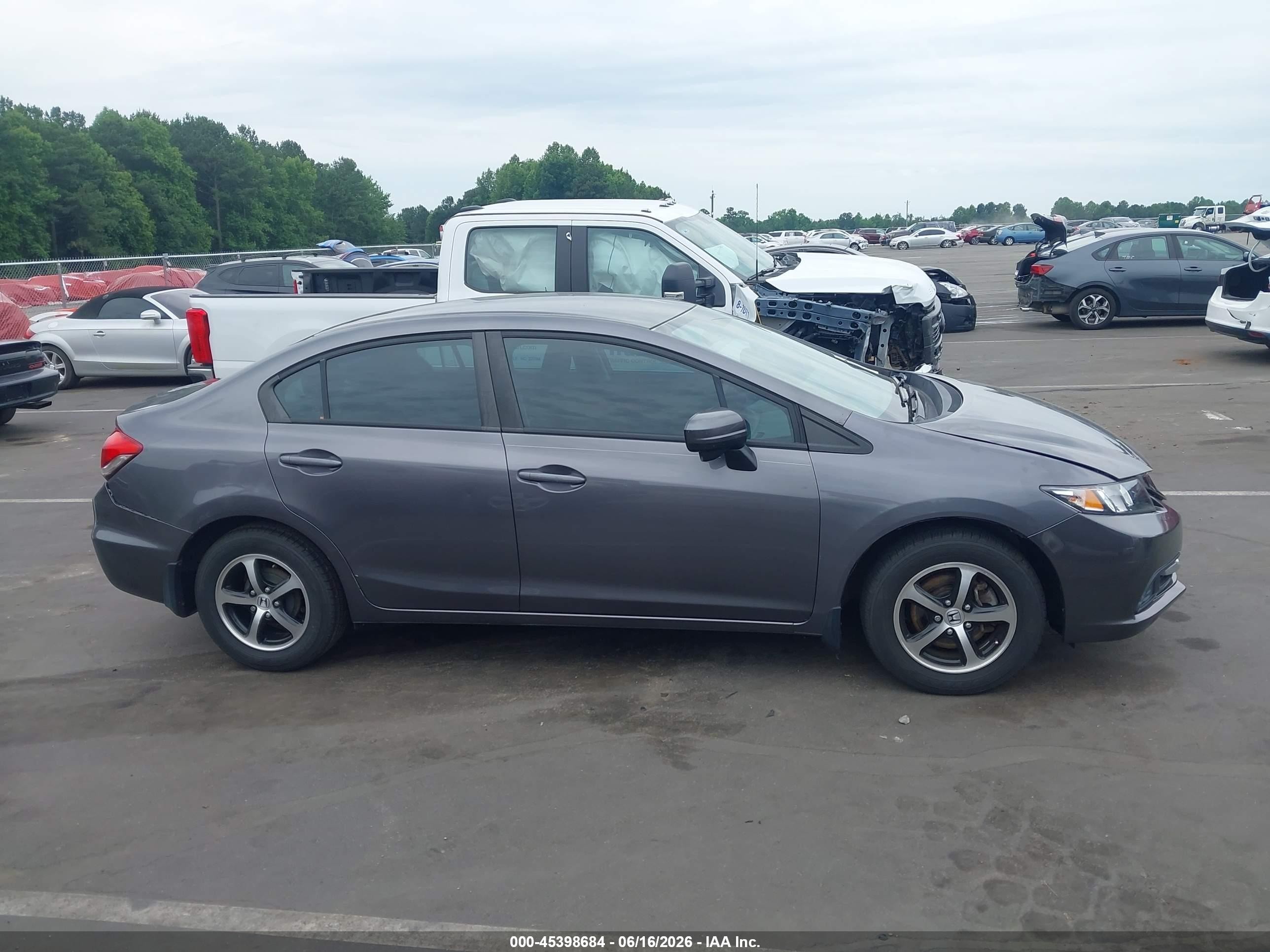 2015 Honda Civic Se Gray vin: 19XFB2F7XFE007509