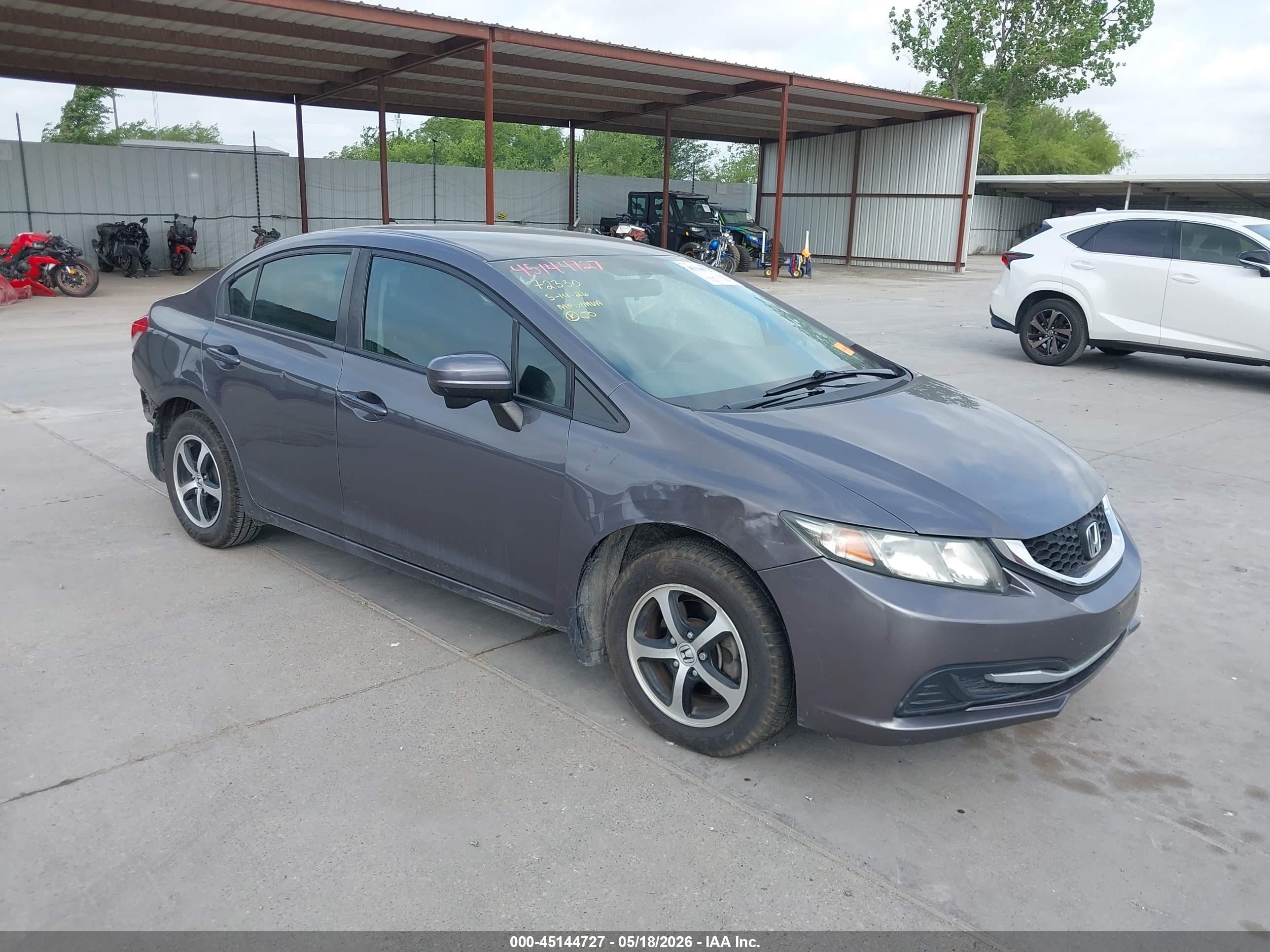 2015 Honda Civic Se Серый vin: 19XFB2F7XFE026075