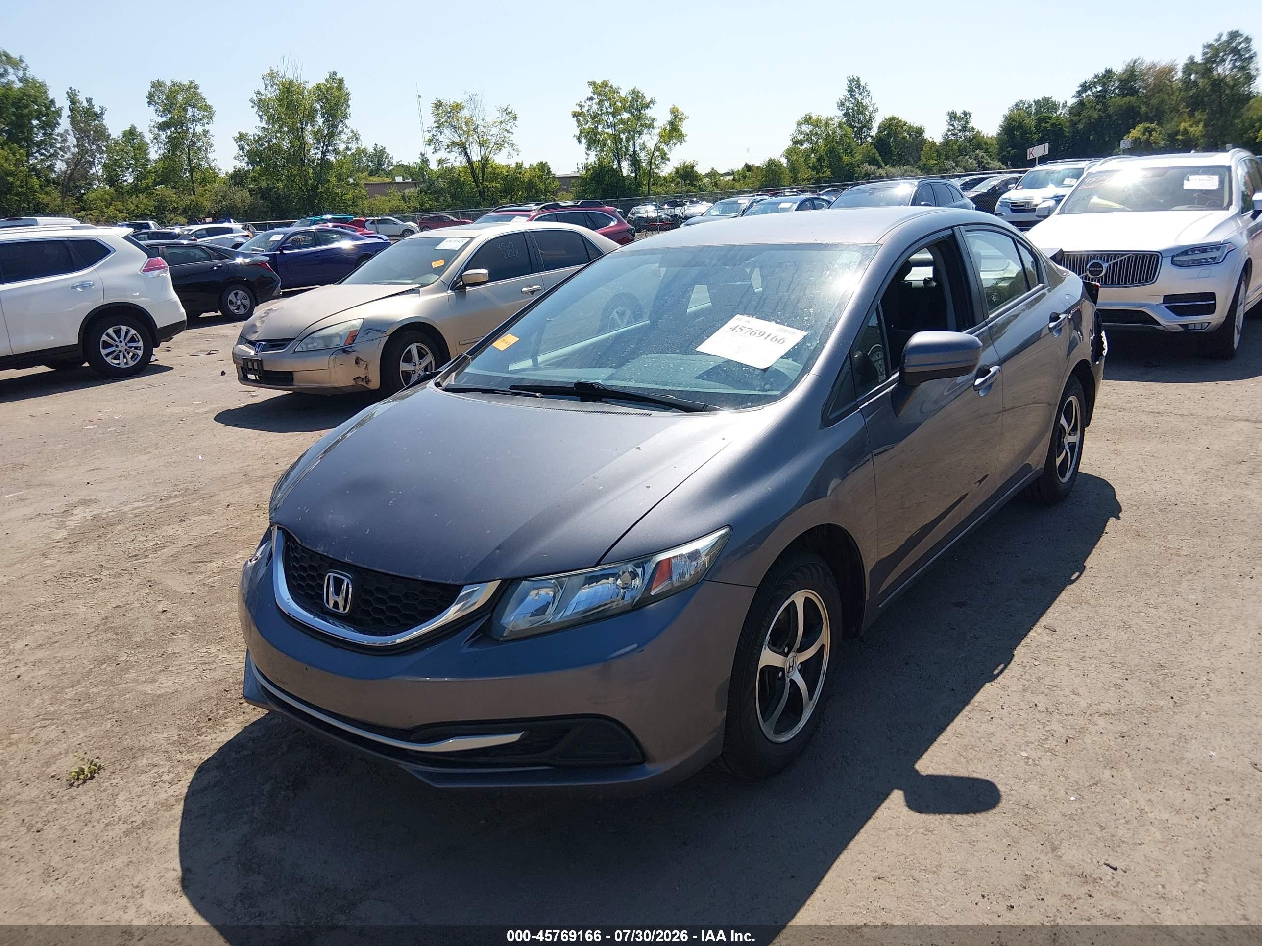 2015 Honda Civic Se Gray vin: 19XFB2F7XFE090326