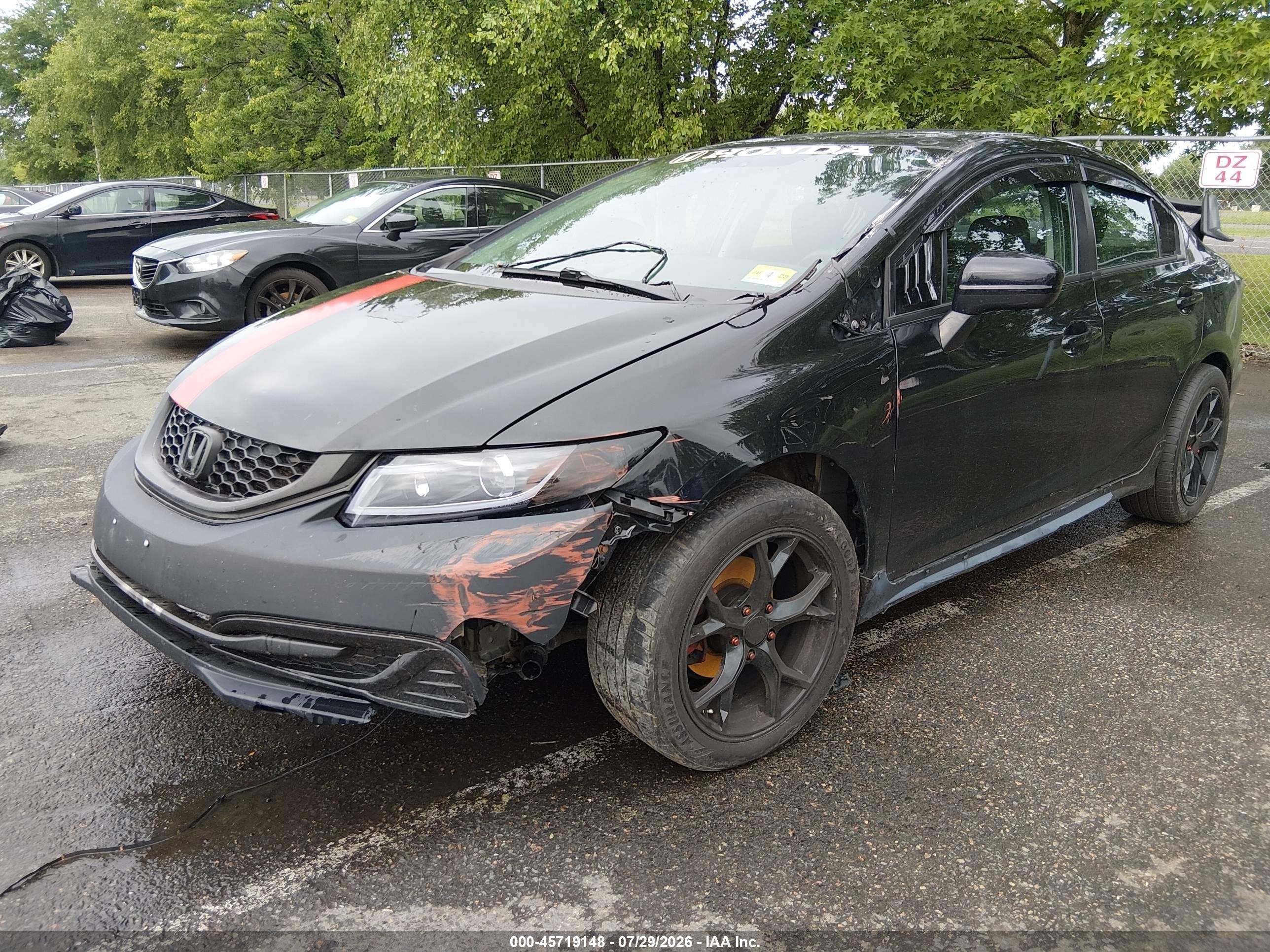 2015 Honda Civic Se Black vin: 19XFB2F7XFE220105