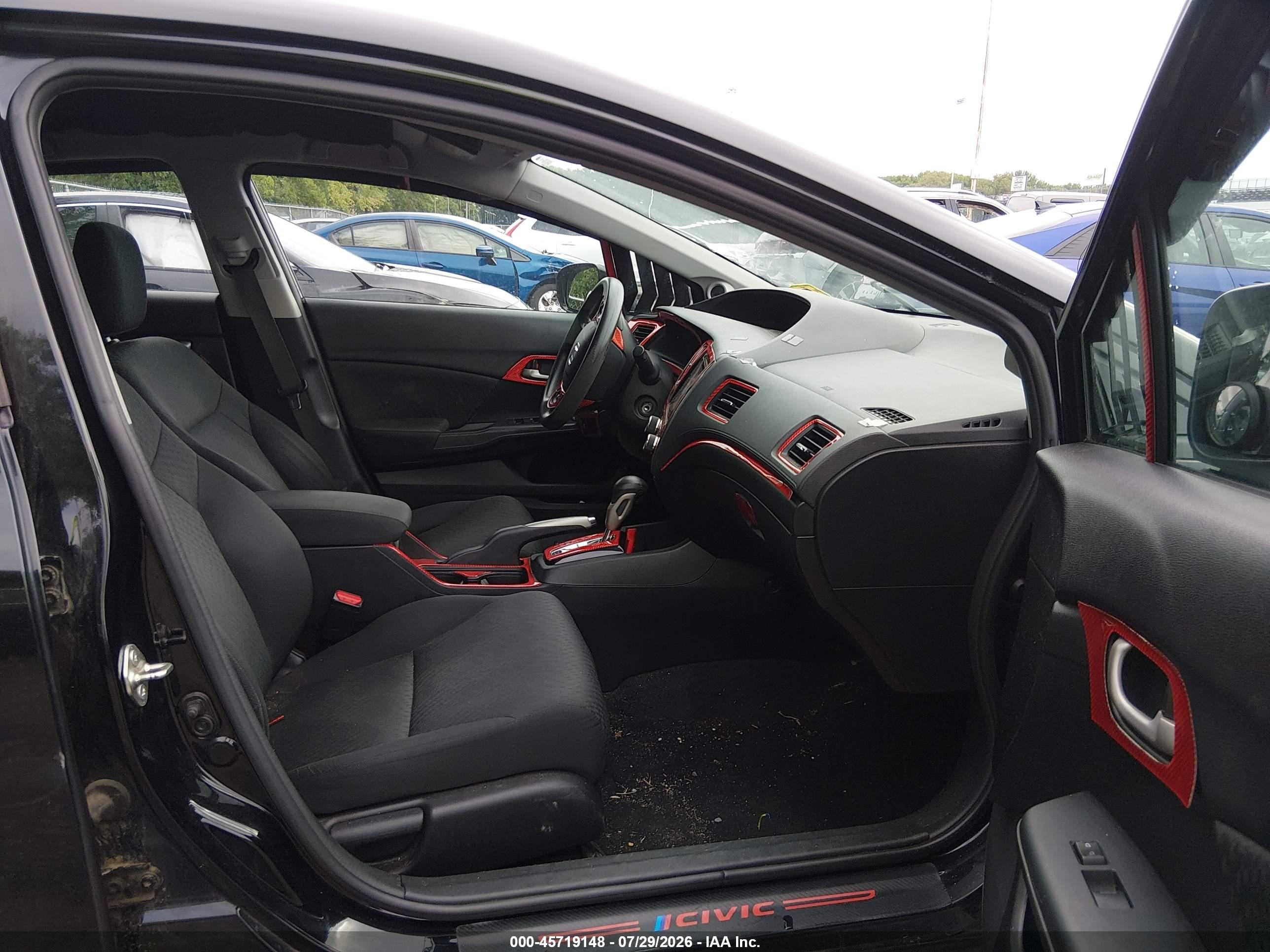 2015 Honda Civic Se Black vin: 19XFB2F7XFE220105