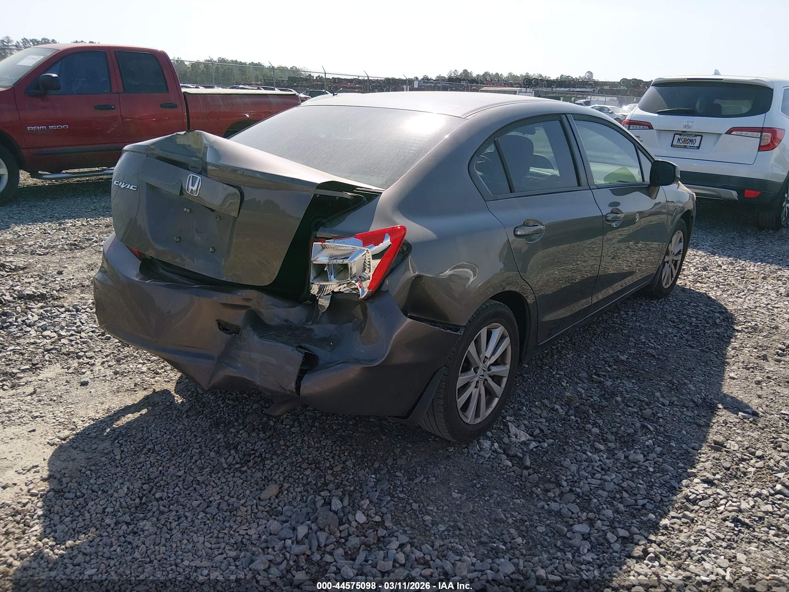 2012 Honda Civic Ex Brown vin: 19XFB2F80CE001870