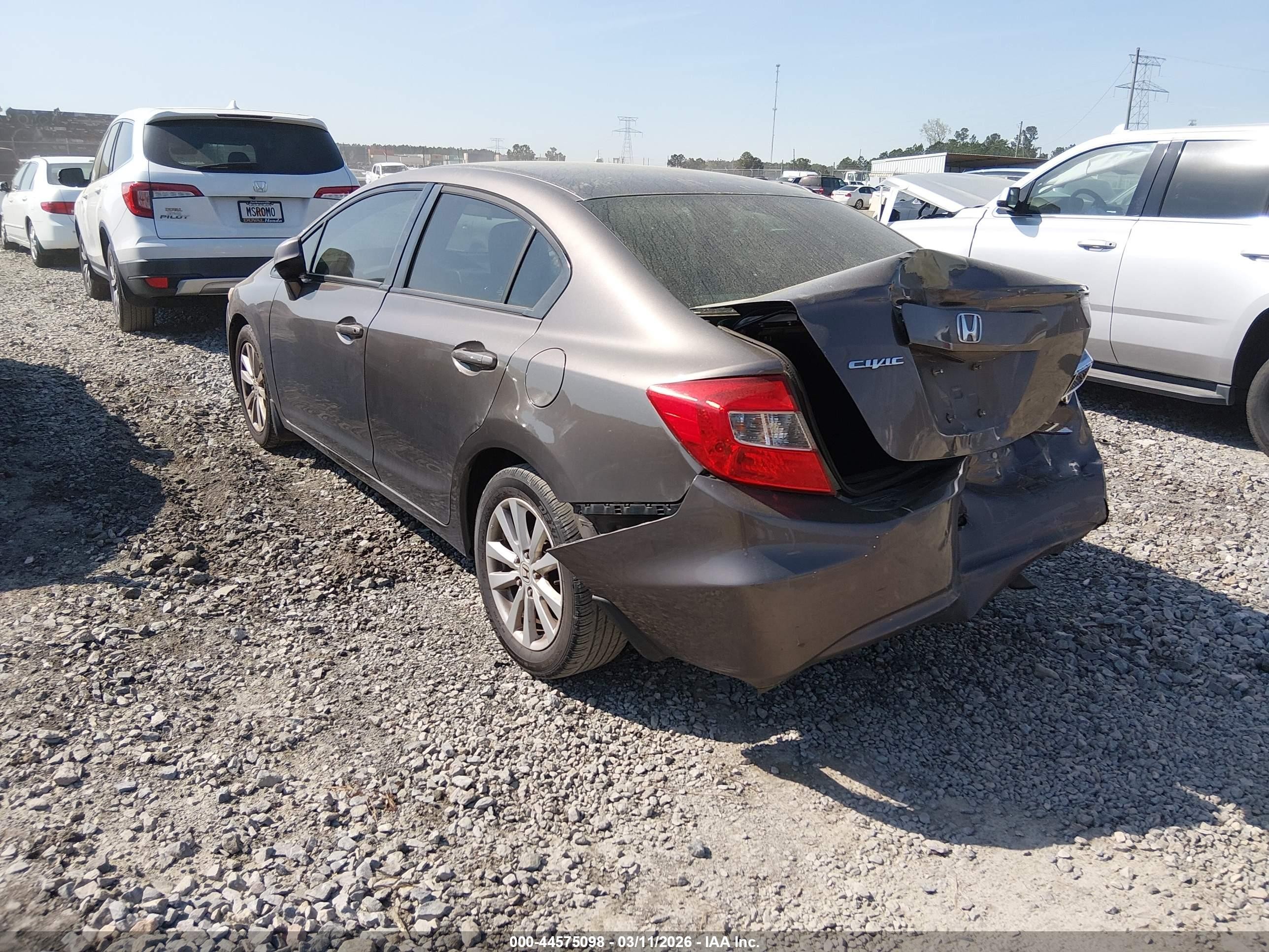 2012 Honda Civic Ex Brown vin: 19XFB2F80CE001870