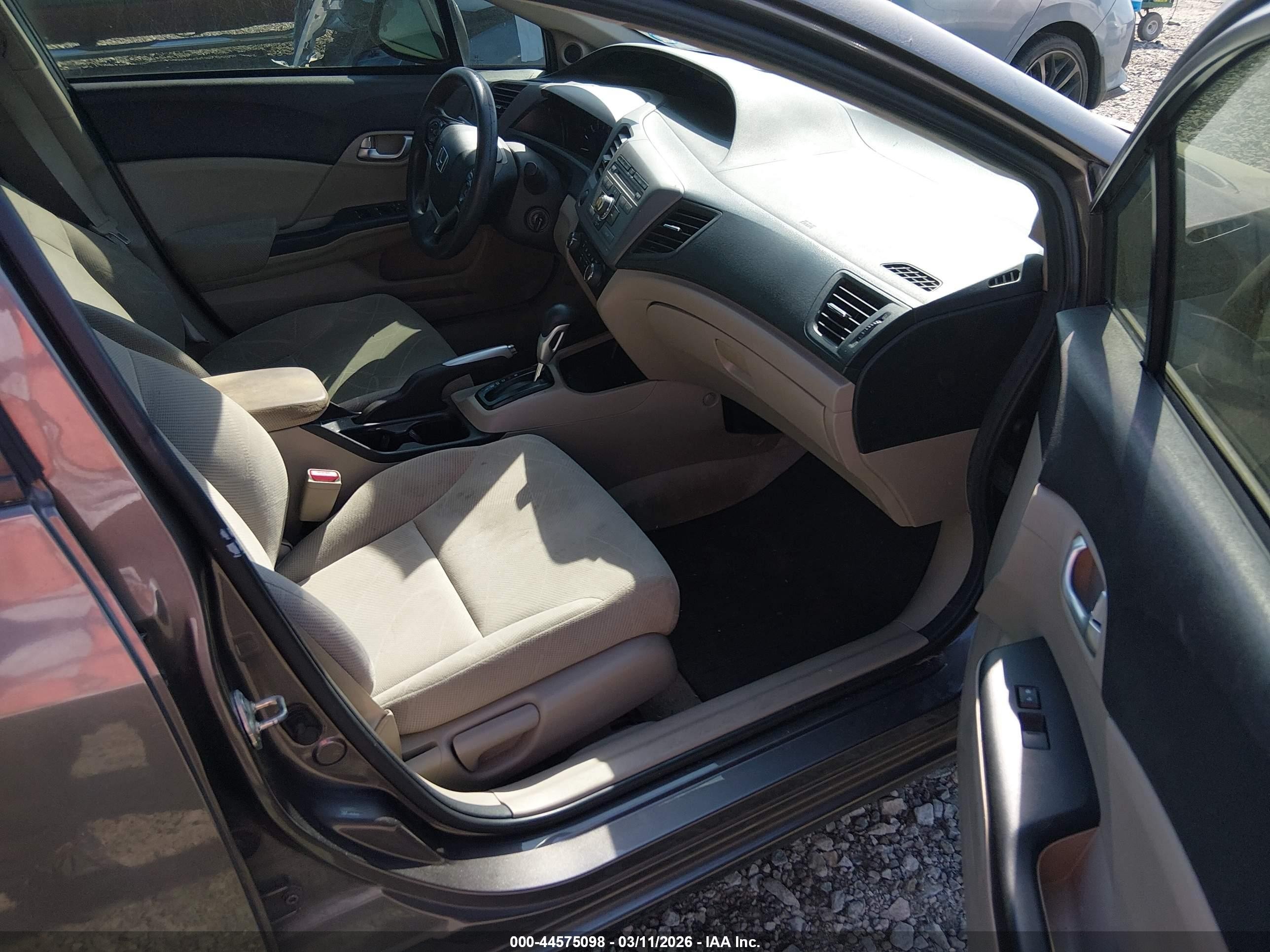 2012 Honda Civic Ex Brown vin: 19XFB2F80CE001870