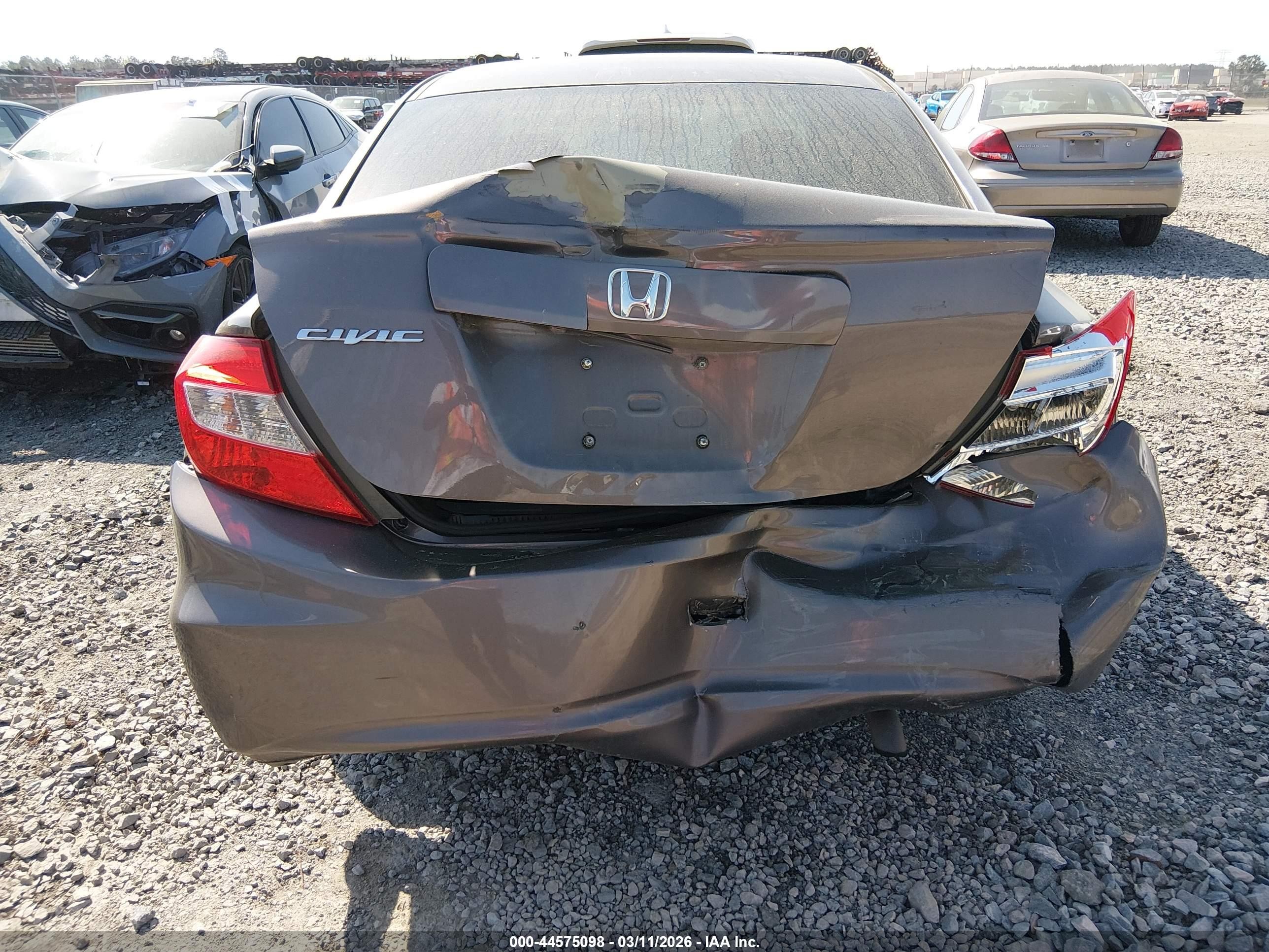 2012 Honda Civic Ex Brown vin: 19XFB2F80CE001870