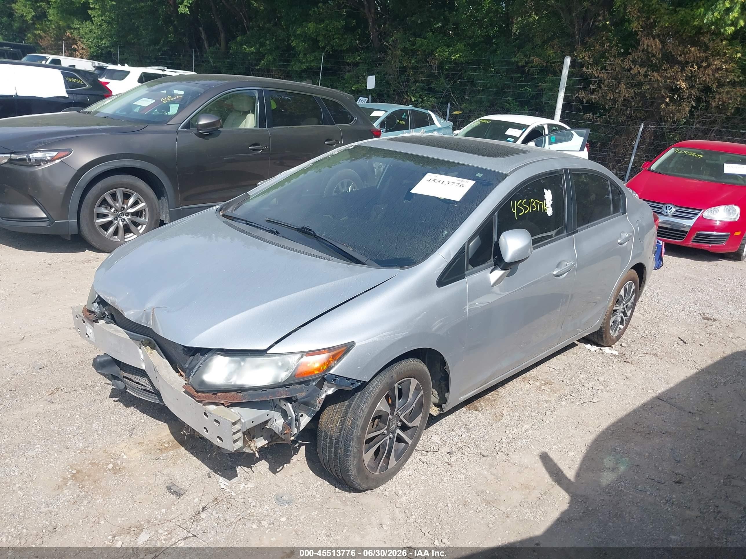 2012 Honda Civic Ex Silver vin: 19XFB2F80CE020757