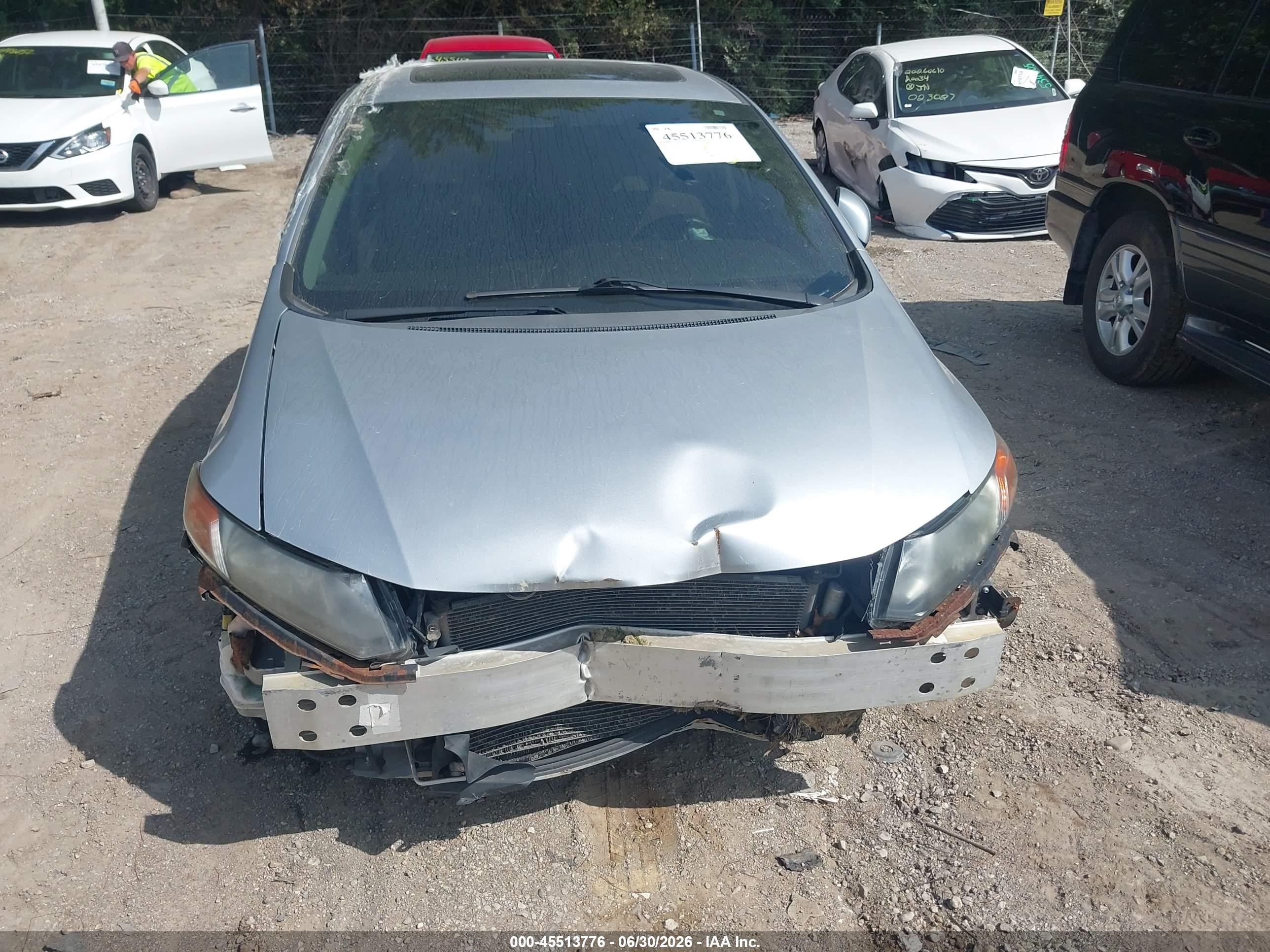 2012 Honda Civic Ex Silver vin: 19XFB2F80CE020757