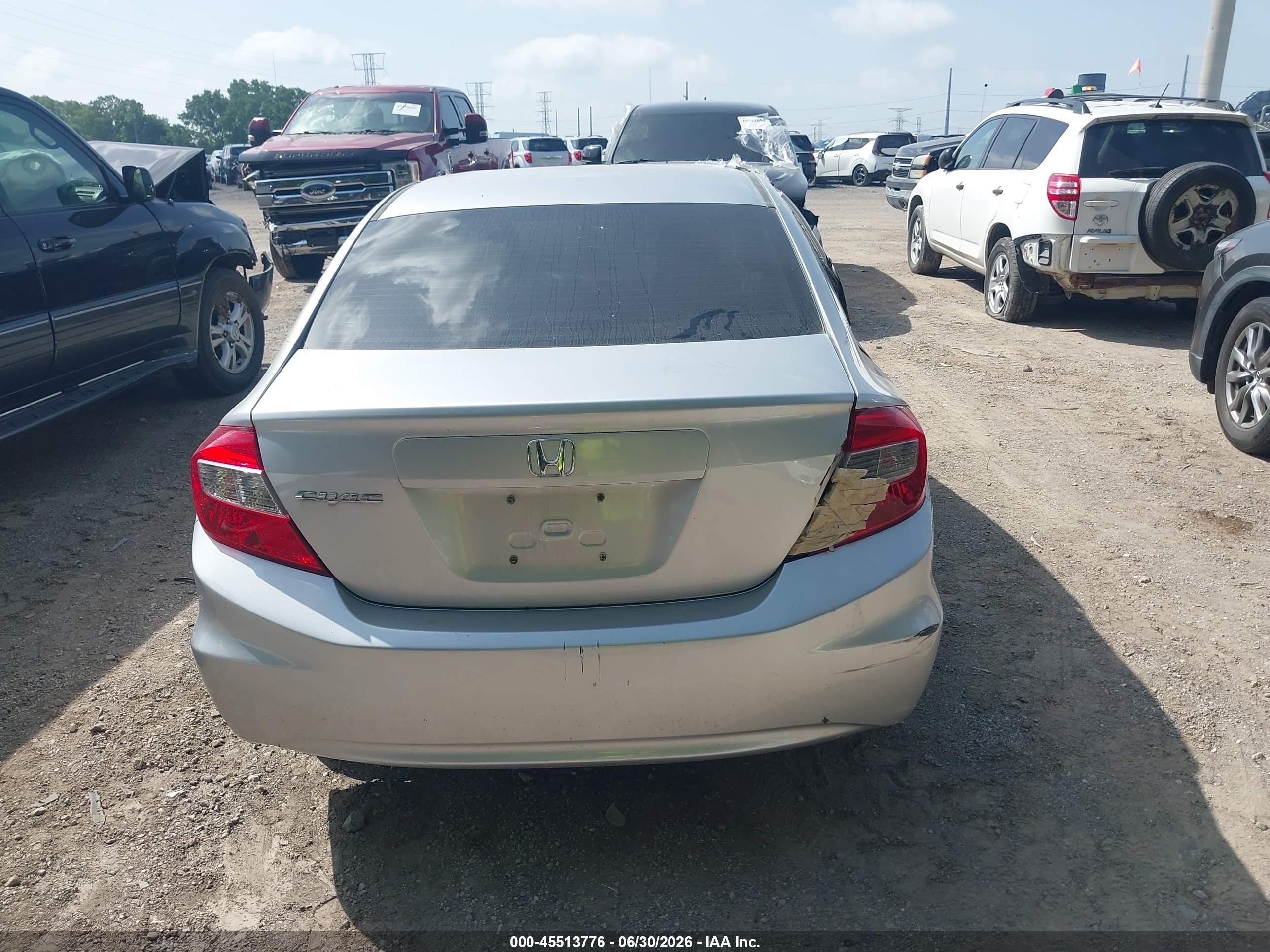 2012 Honda Civic Ex Silver vin: 19XFB2F80CE020757