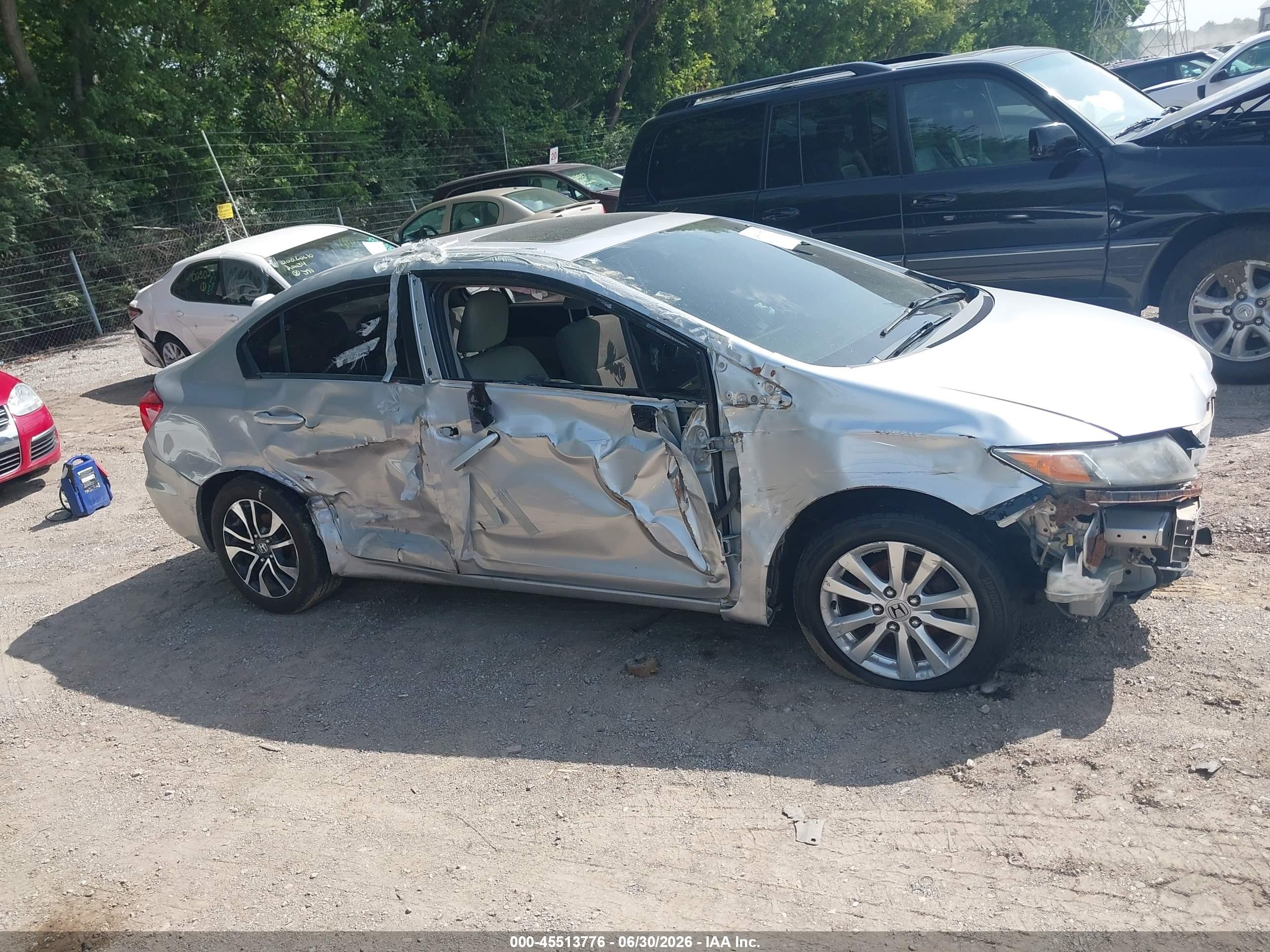 2012 Honda Civic Ex Silver vin: 19XFB2F80CE020757