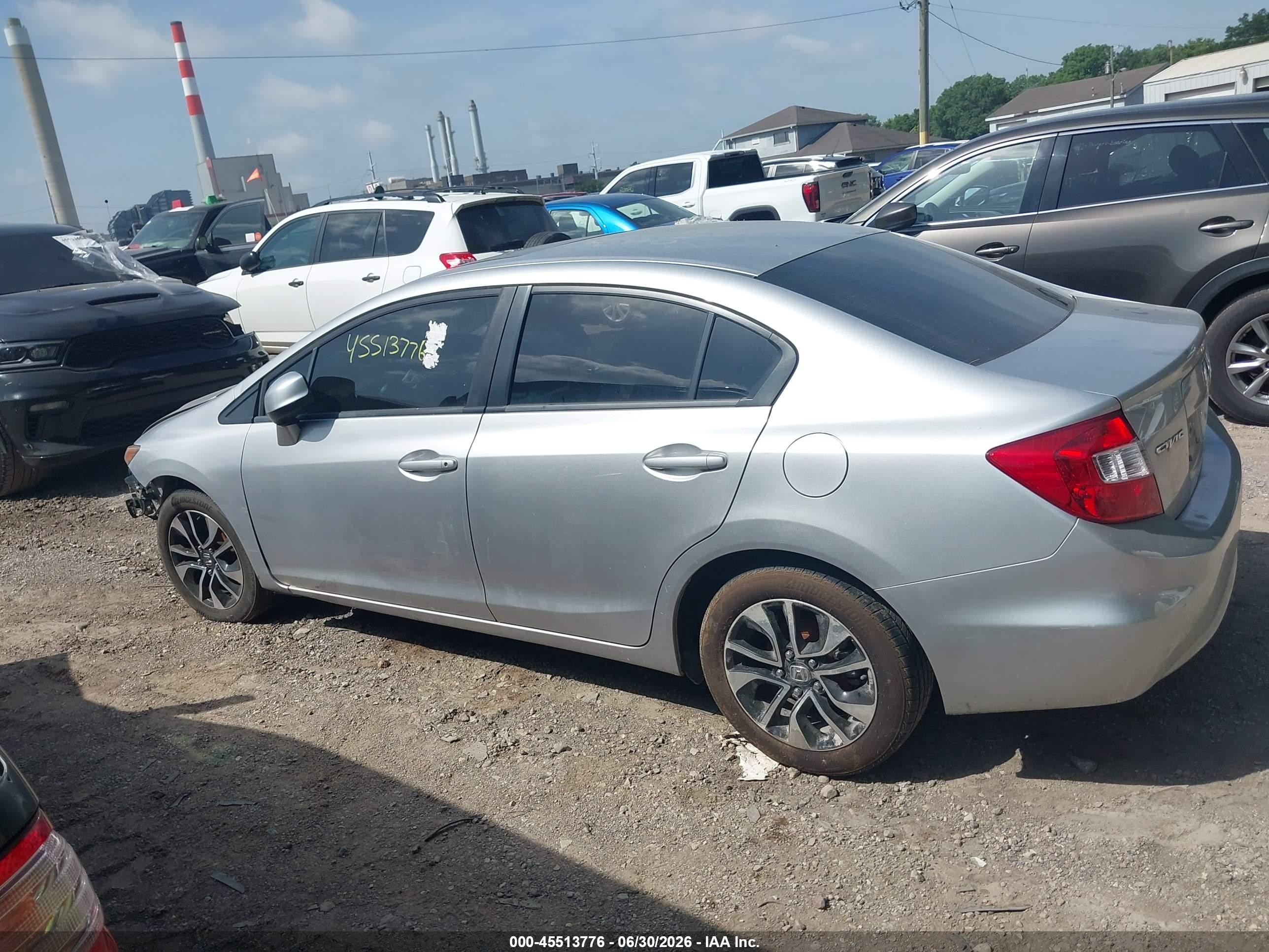 2012 Honda Civic Ex Silver vin: 19XFB2F80CE020757