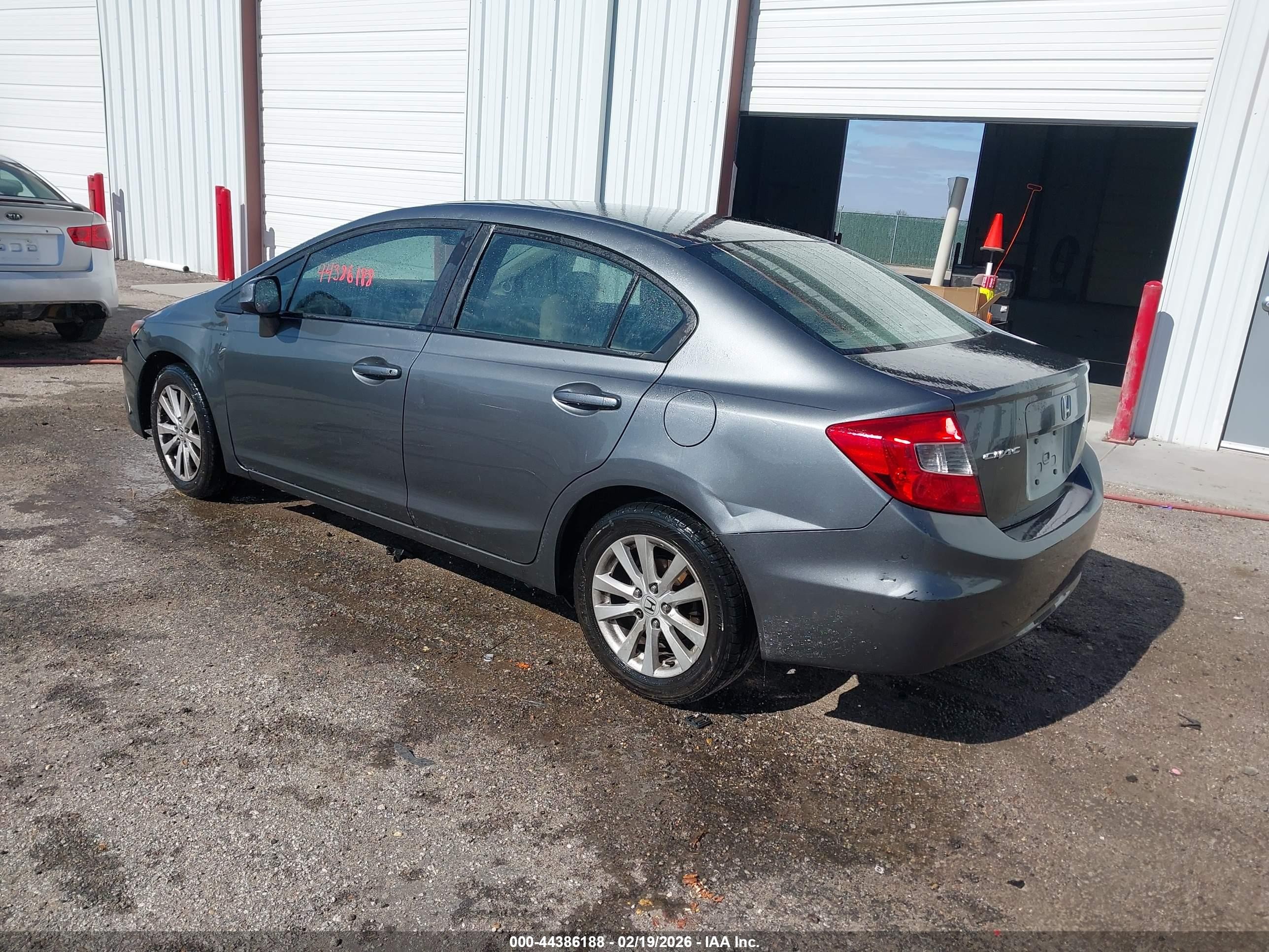 2012 Honda Civic Ex Gray vin: 19XFB2F80CE028714