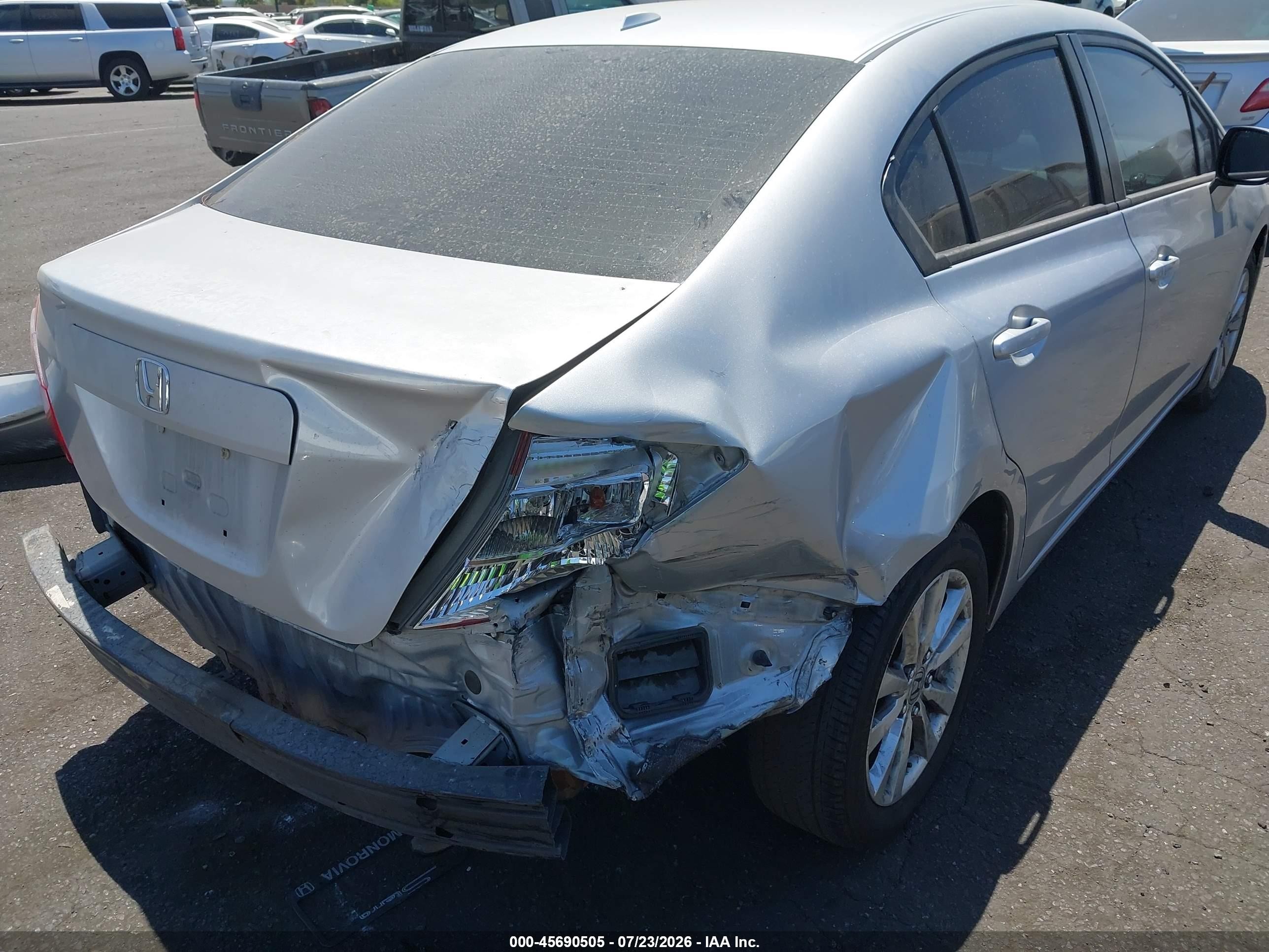 2012 Honda Civic Ex Silver vin: 19XFB2F80CE311467