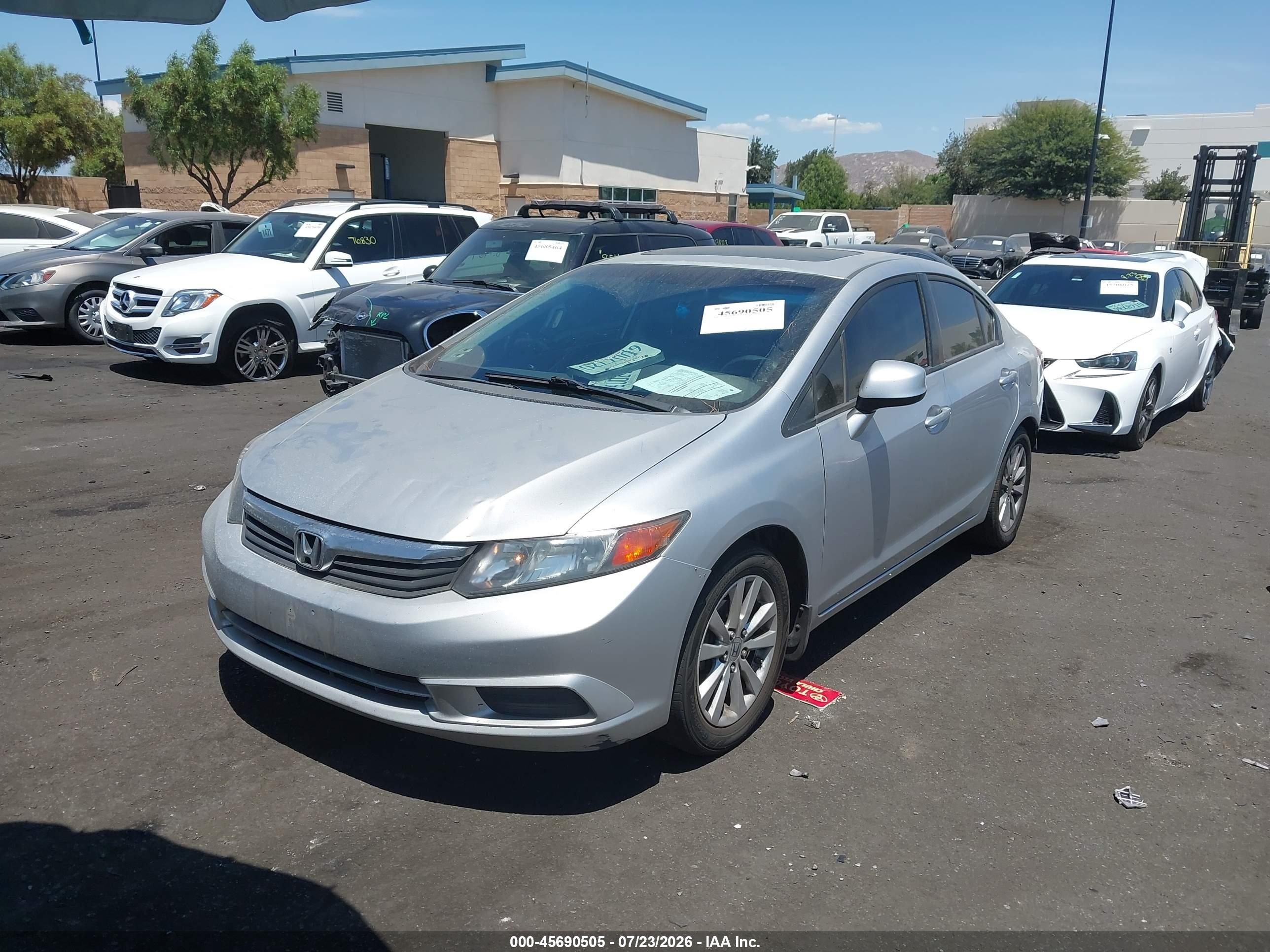2012 Honda Civic Ex Silver vin: 19XFB2F80CE311467