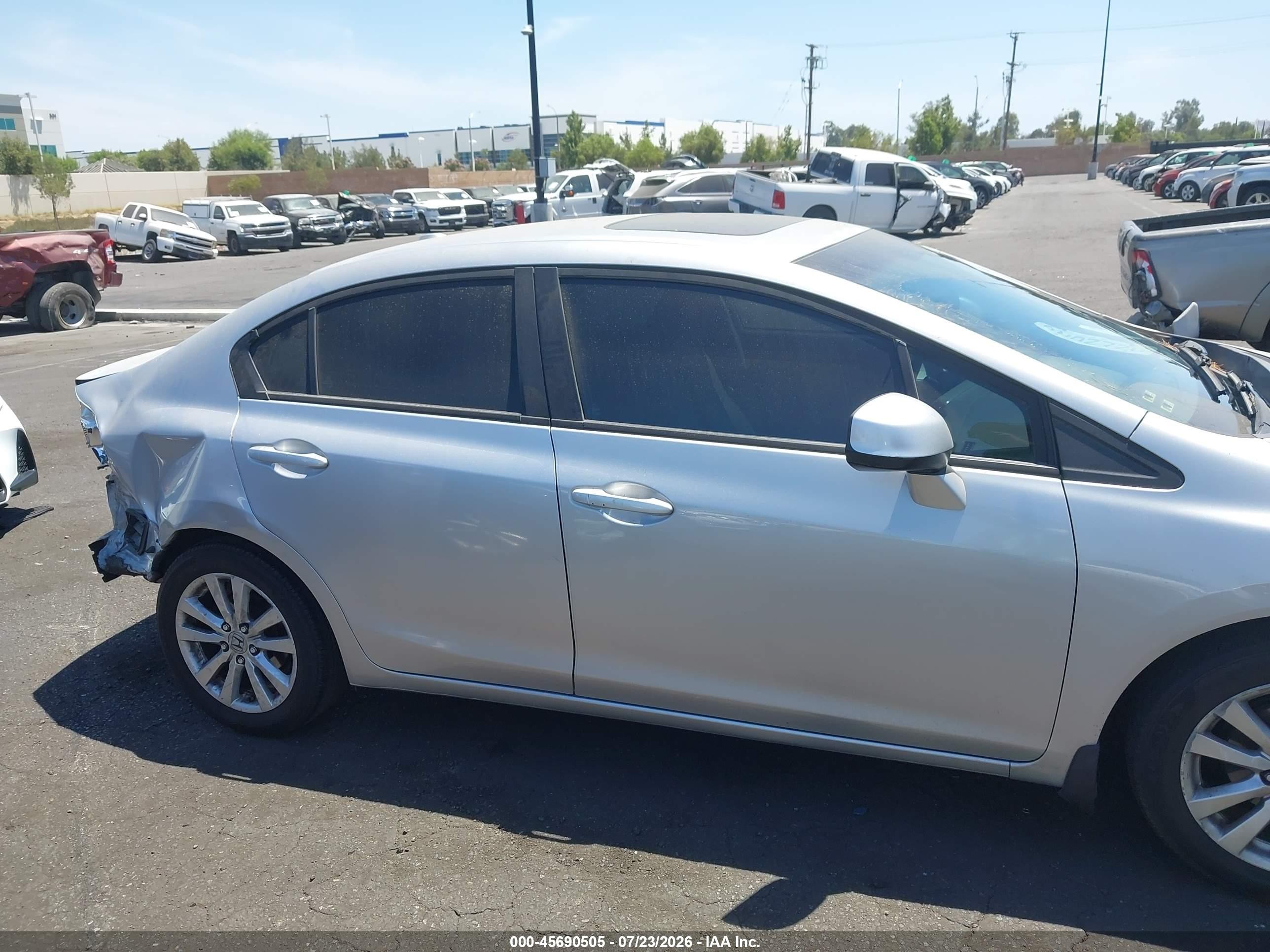 2012 Honda Civic Ex Silver vin: 19XFB2F80CE311467