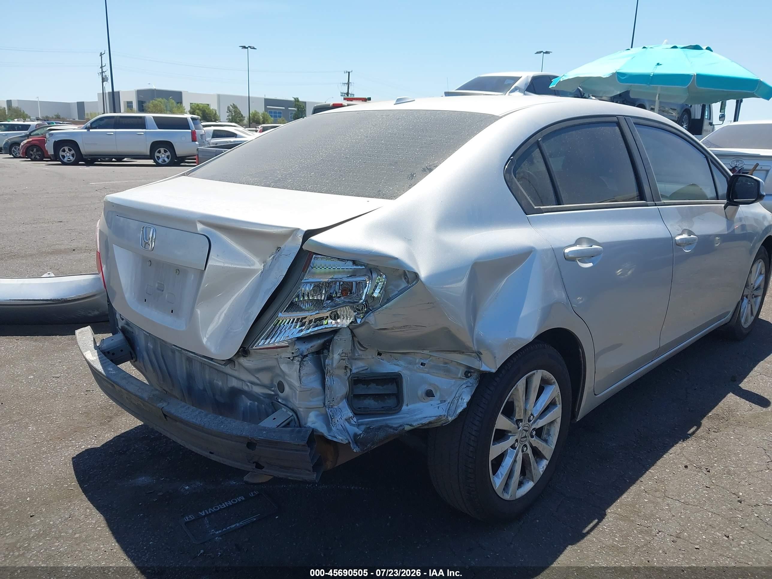 2012 Honda Civic Ex Silver vin: 19XFB2F80CE311467