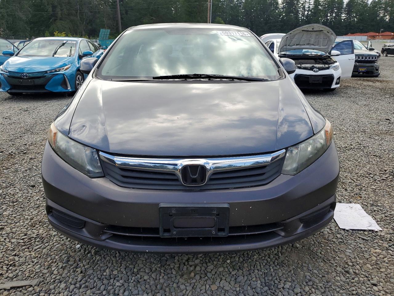 2012 Honda Civic Ex Gray vin: 19XFB2F80CE315583
